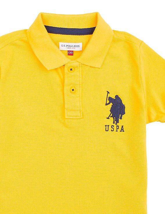 U.S. Polo Assn. Kids Solid Pique Cotton Polo Shirt