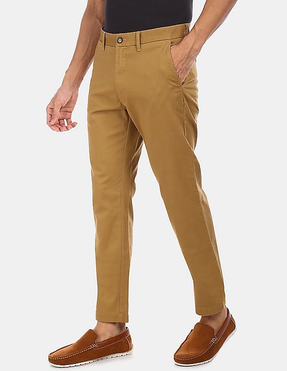 Khaki Button Fly Chino Trousers | Men's Country Clothing | Cordings