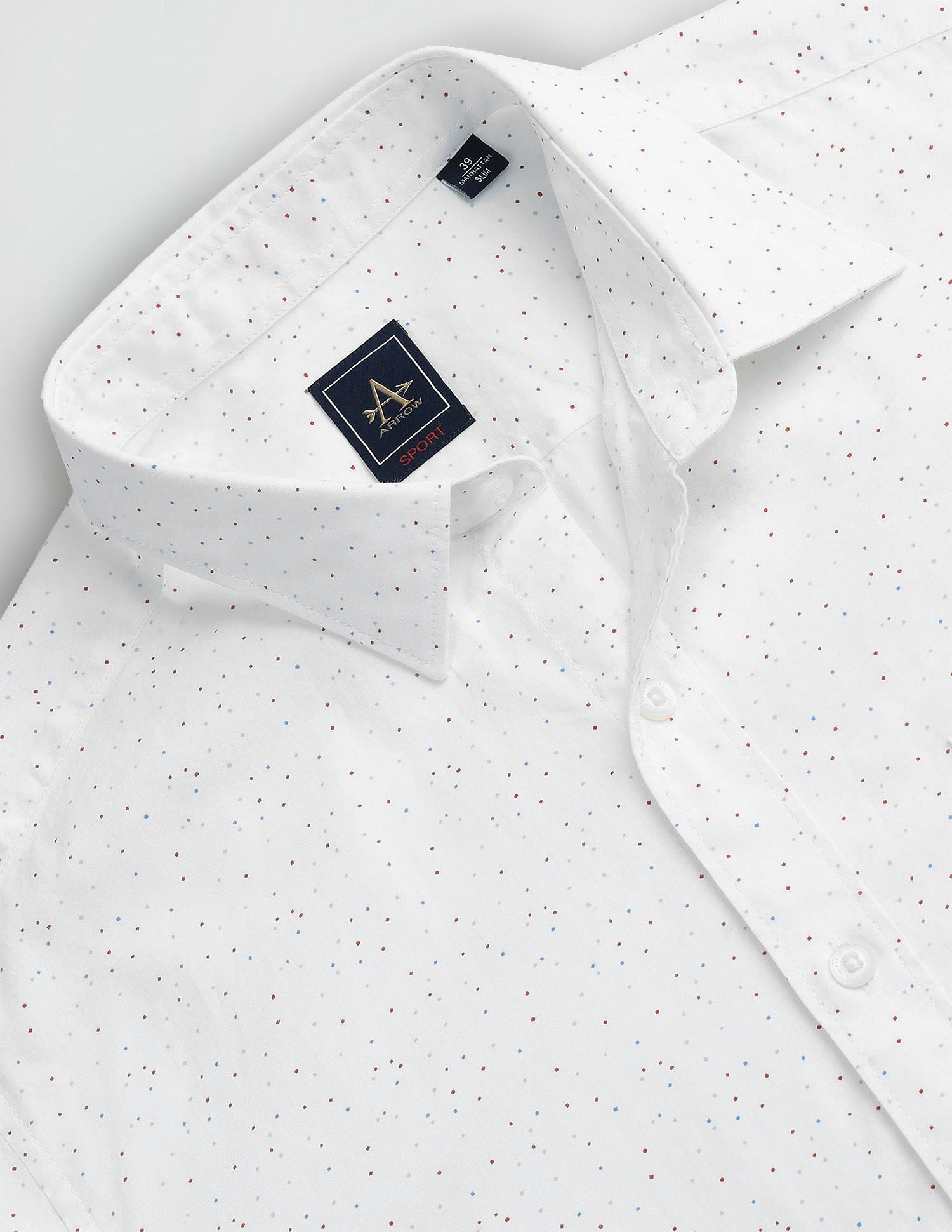 Arrow Sport All Over Print Manhattan Slim Shirt