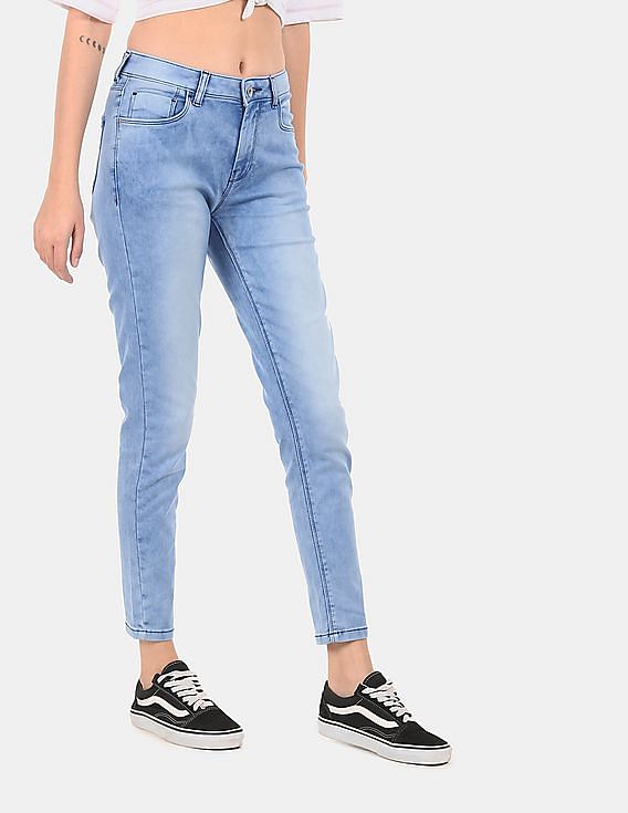 flying machine skinny women blue jeans