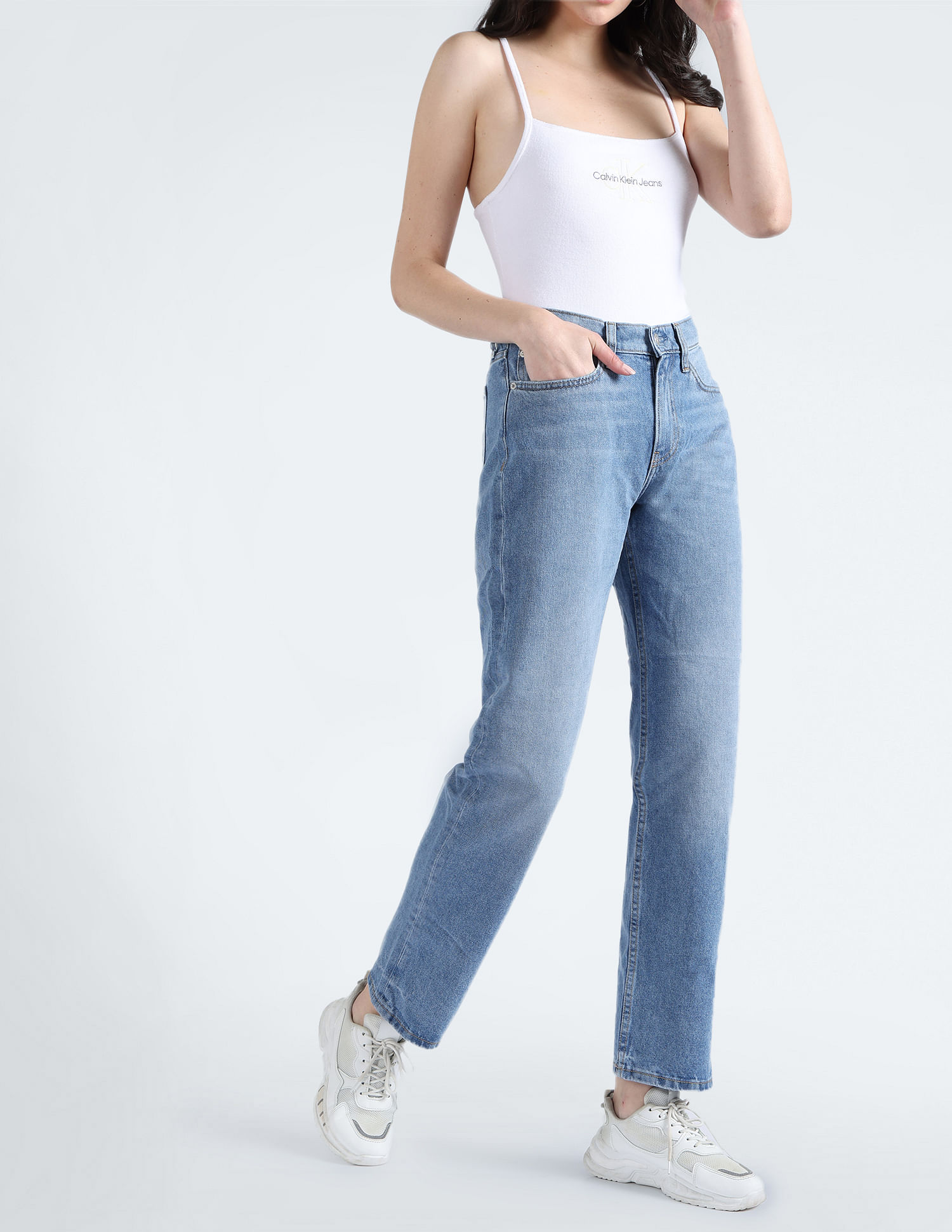 Calvin Klein Low Rise Straight Fit Jeans