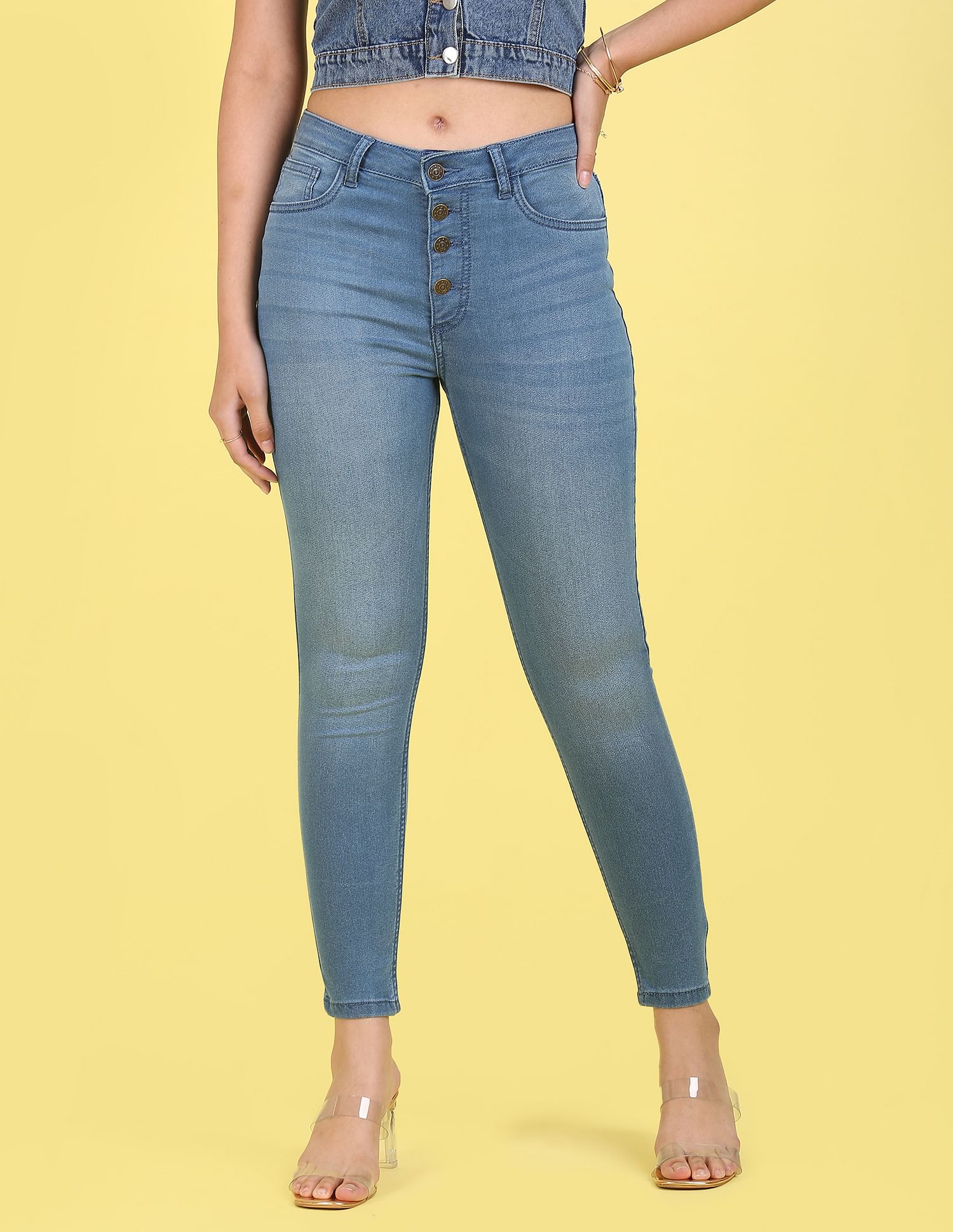 Flying Machine Women High Rise Twiggy Super Skinny Fit Jeans