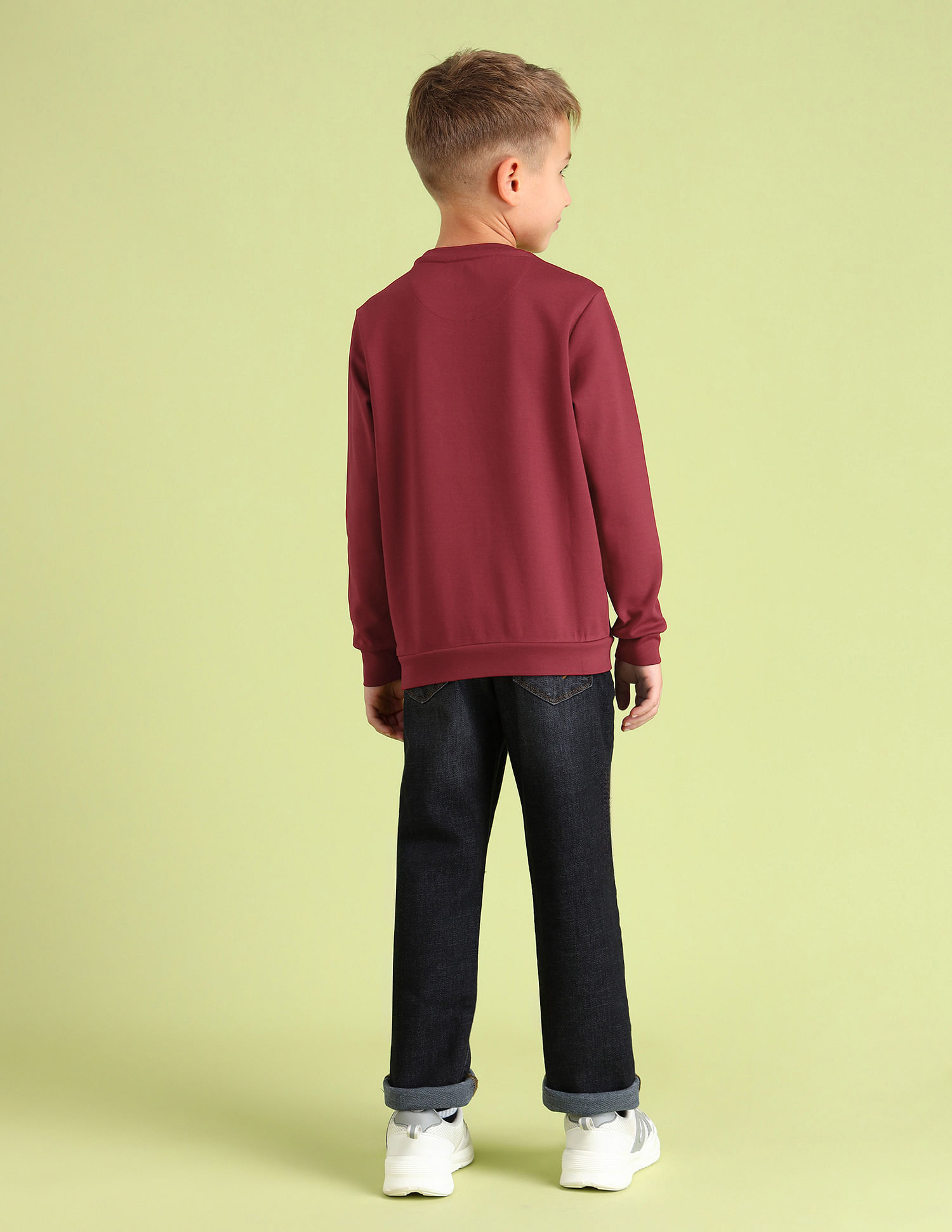 U.S. Polo Assn. Kids Boys Brand Embossed Regular Fit Sweatshirt