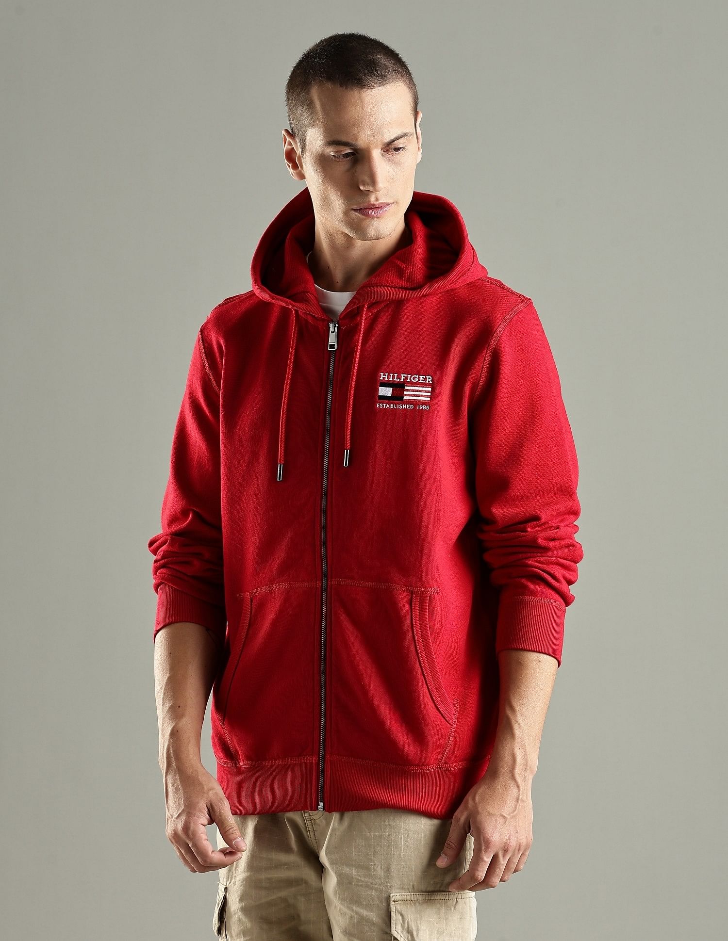 Tommy Hilfiger Embroidered Logo Regular Fit Cotton Sweatshirt