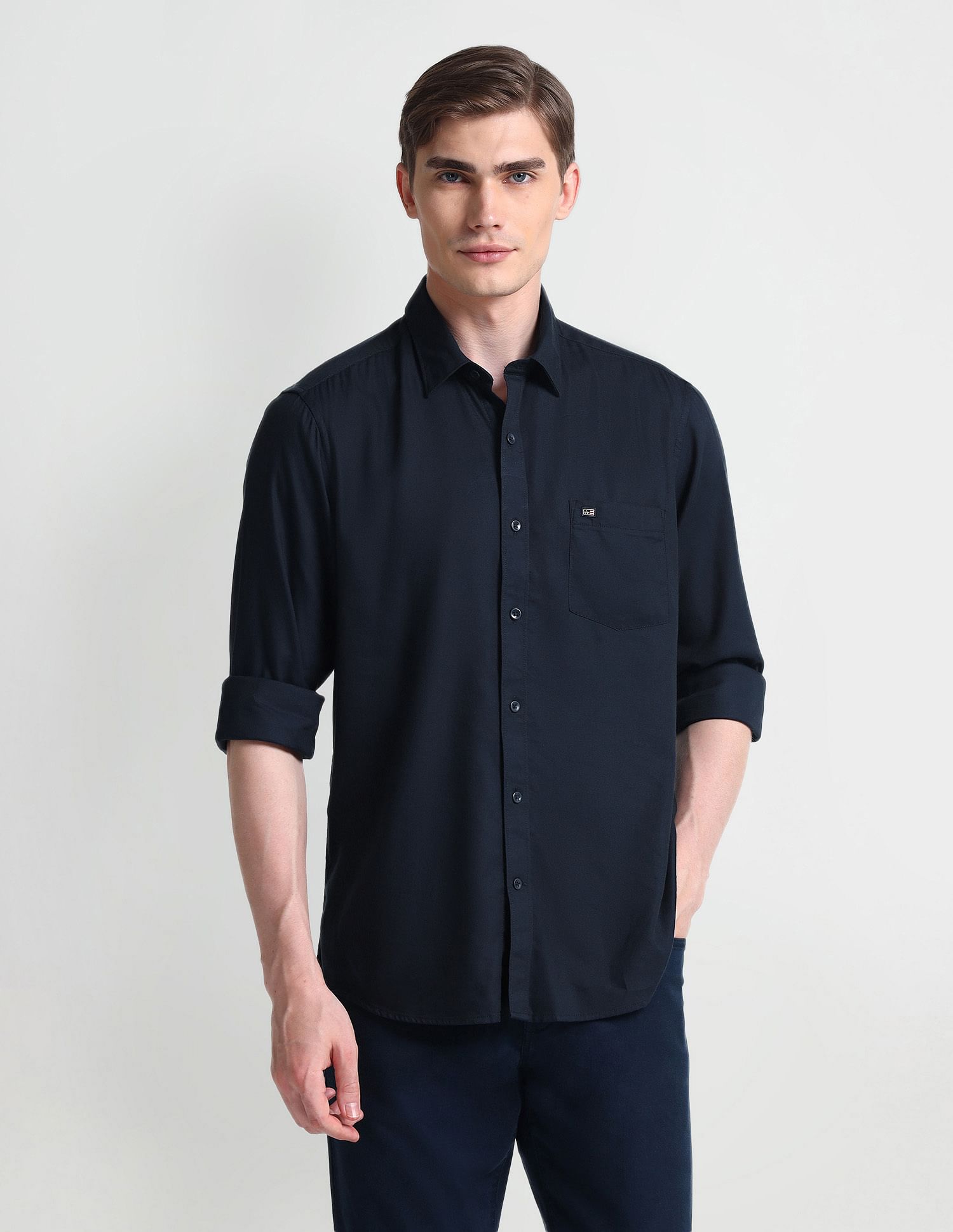 Arrow Sports Manhattan Slim Fit Twill Shirt