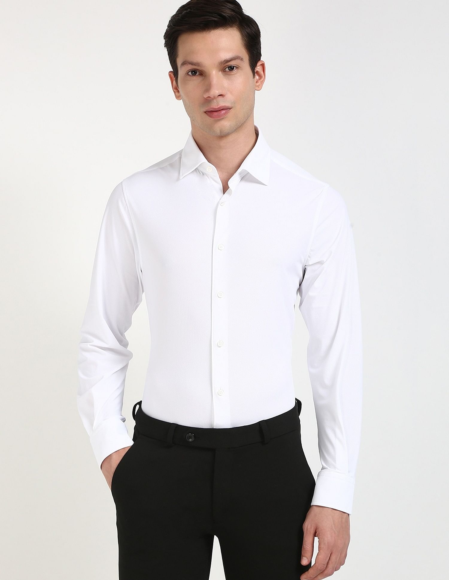 Tommy Hilfiger White Men's Shirt for Crisp Look