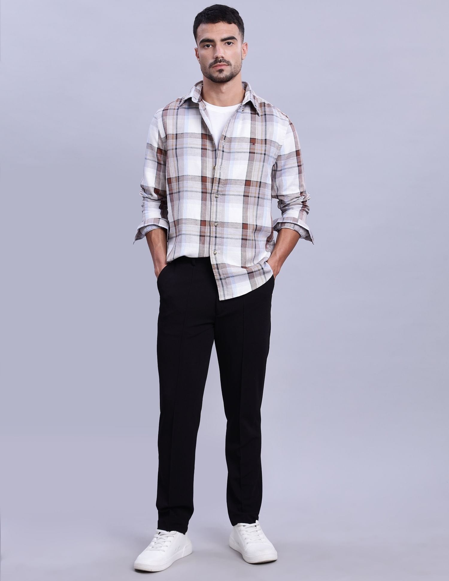 Tommy Hilfiger Checks Regular-Fit Cotton Shirt