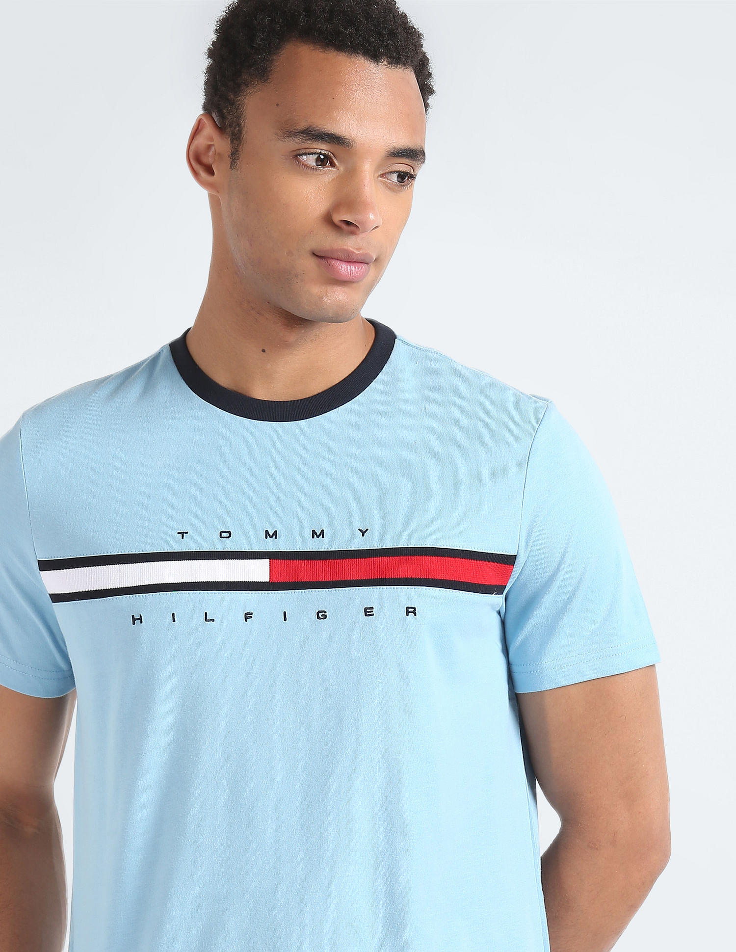 Buy Tommy Logo Hilfiger Embroidered T-Shirt Tino