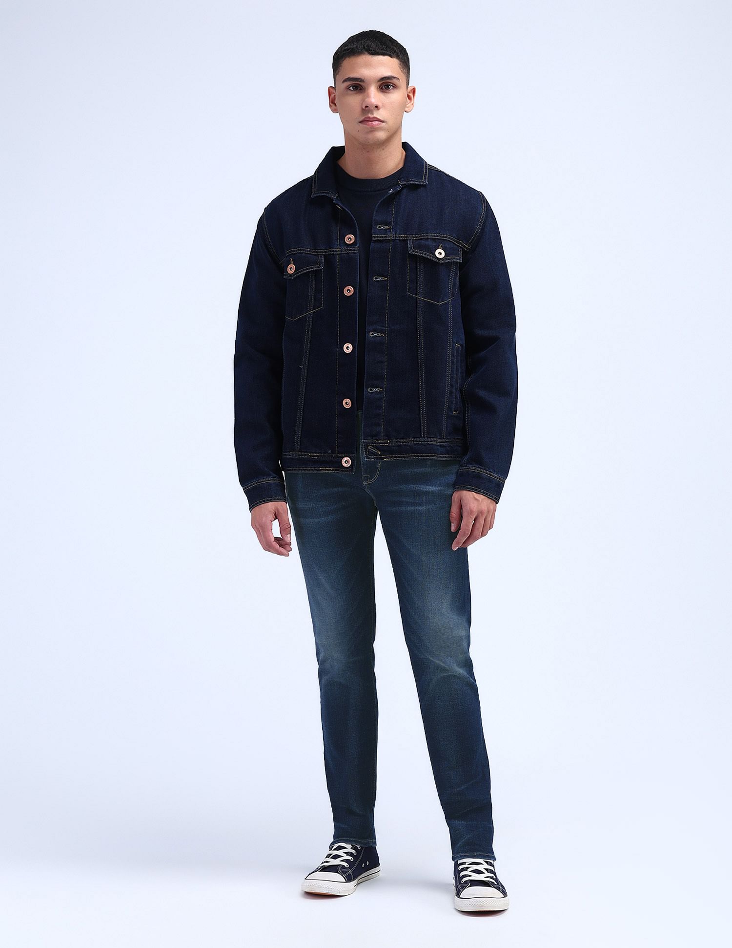 Flying Machine Slash Slim Tapered Washed Jeans