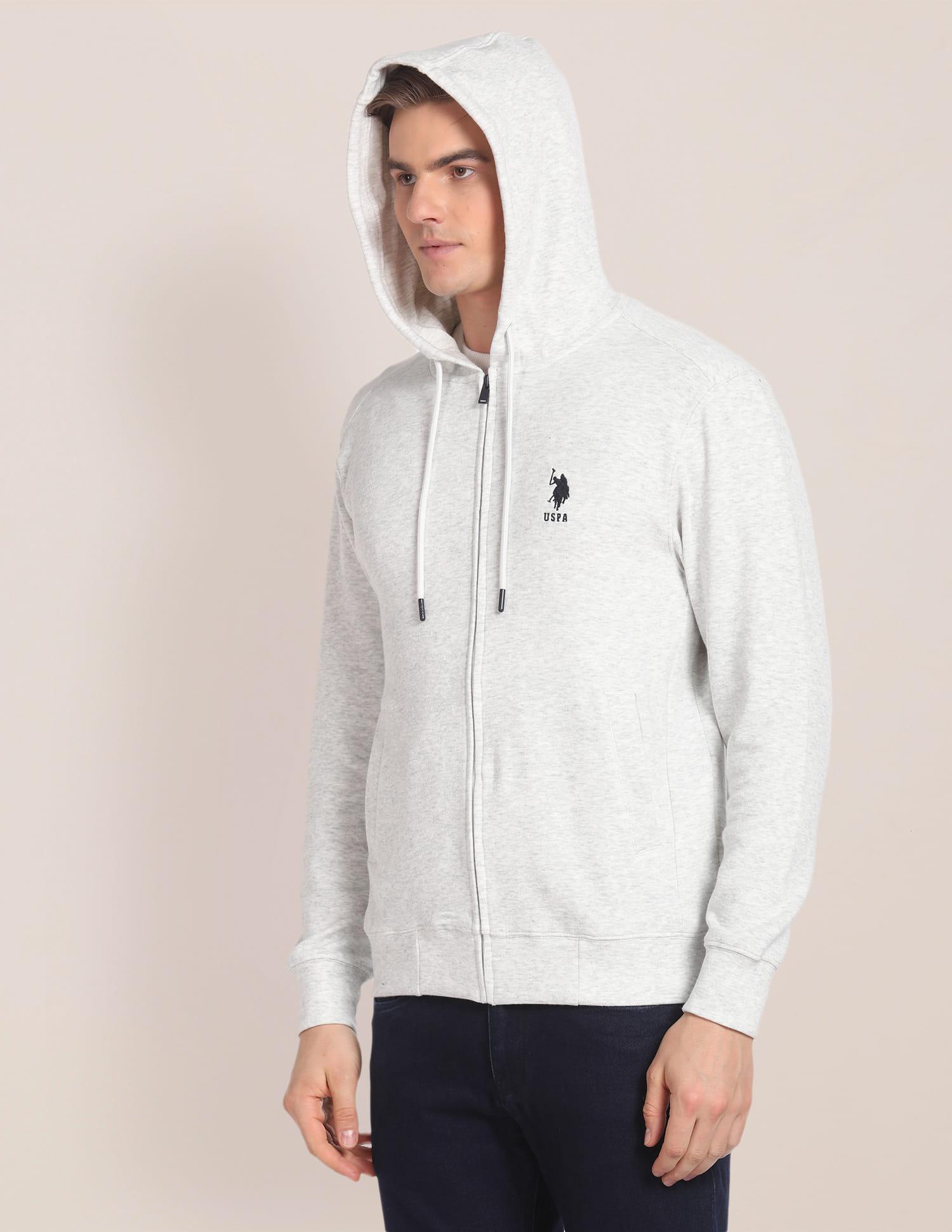 Buy U.S. Polo Assn. Heathered Hooded Sweatshirt - NNNOW.com