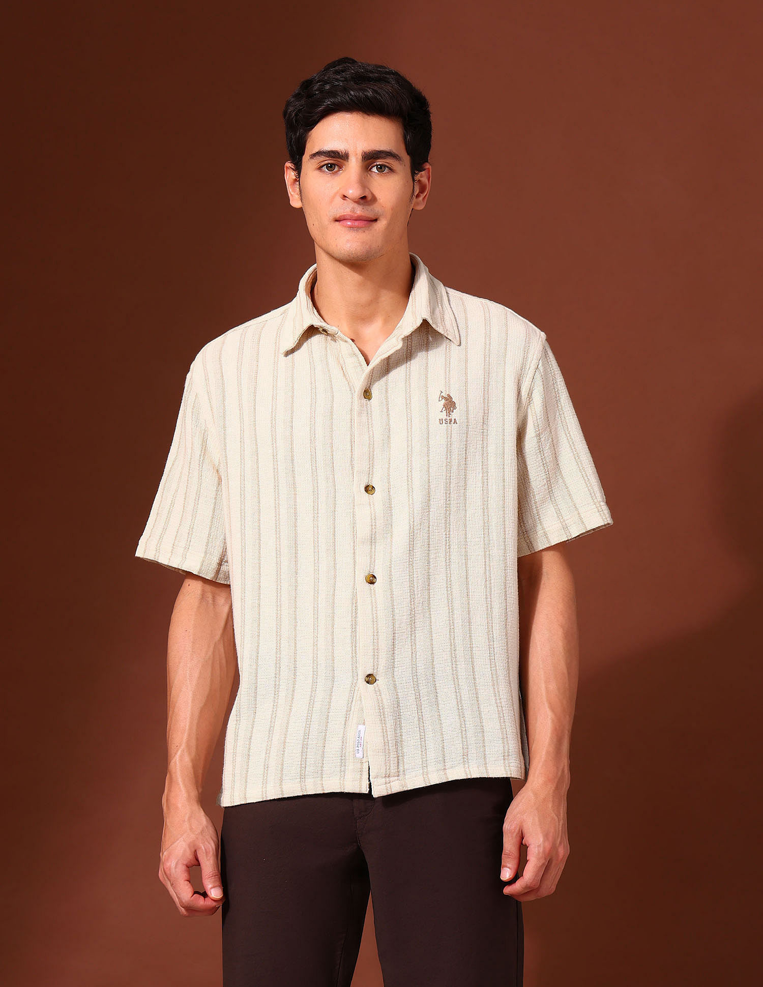 U.S. Polo Assn. Vertical Striped Pure Cotton Shirt