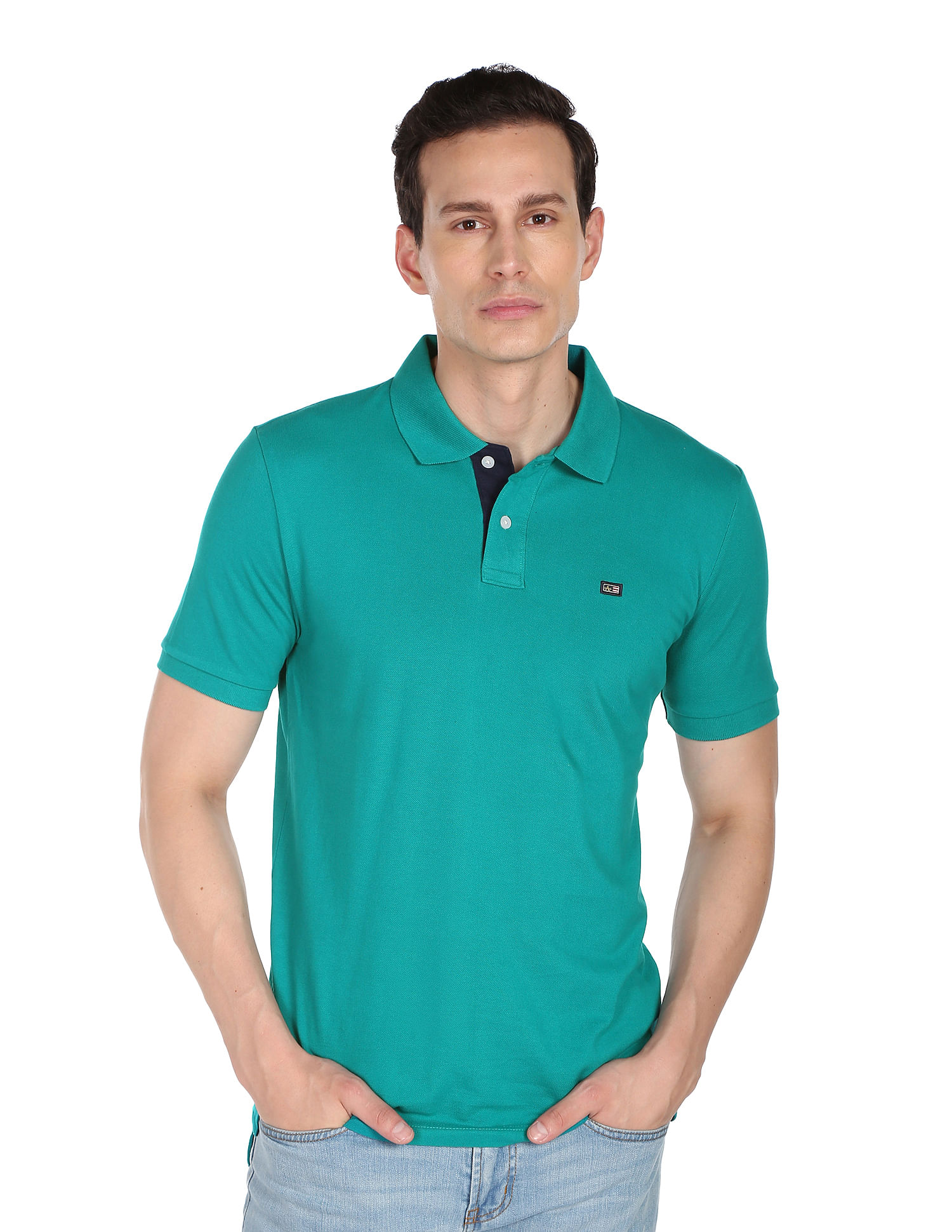Arrow Solid Cotton Pique Polo Shirt