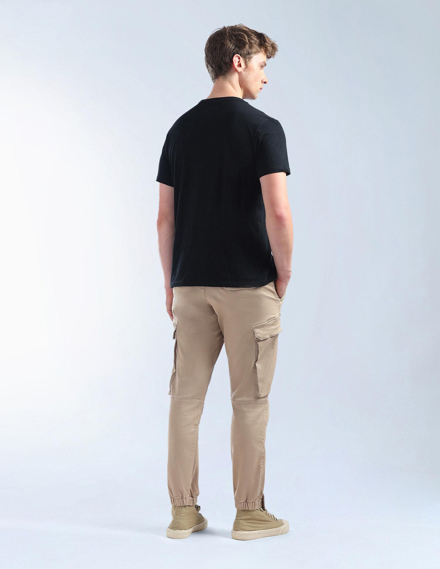 Flying Machine Solid Relaxed Fit Knitted Joggers