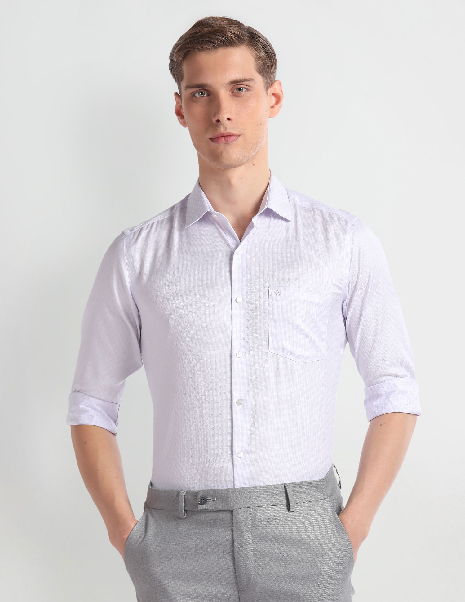 Arrow Pure Cotton Auto Press Shirt