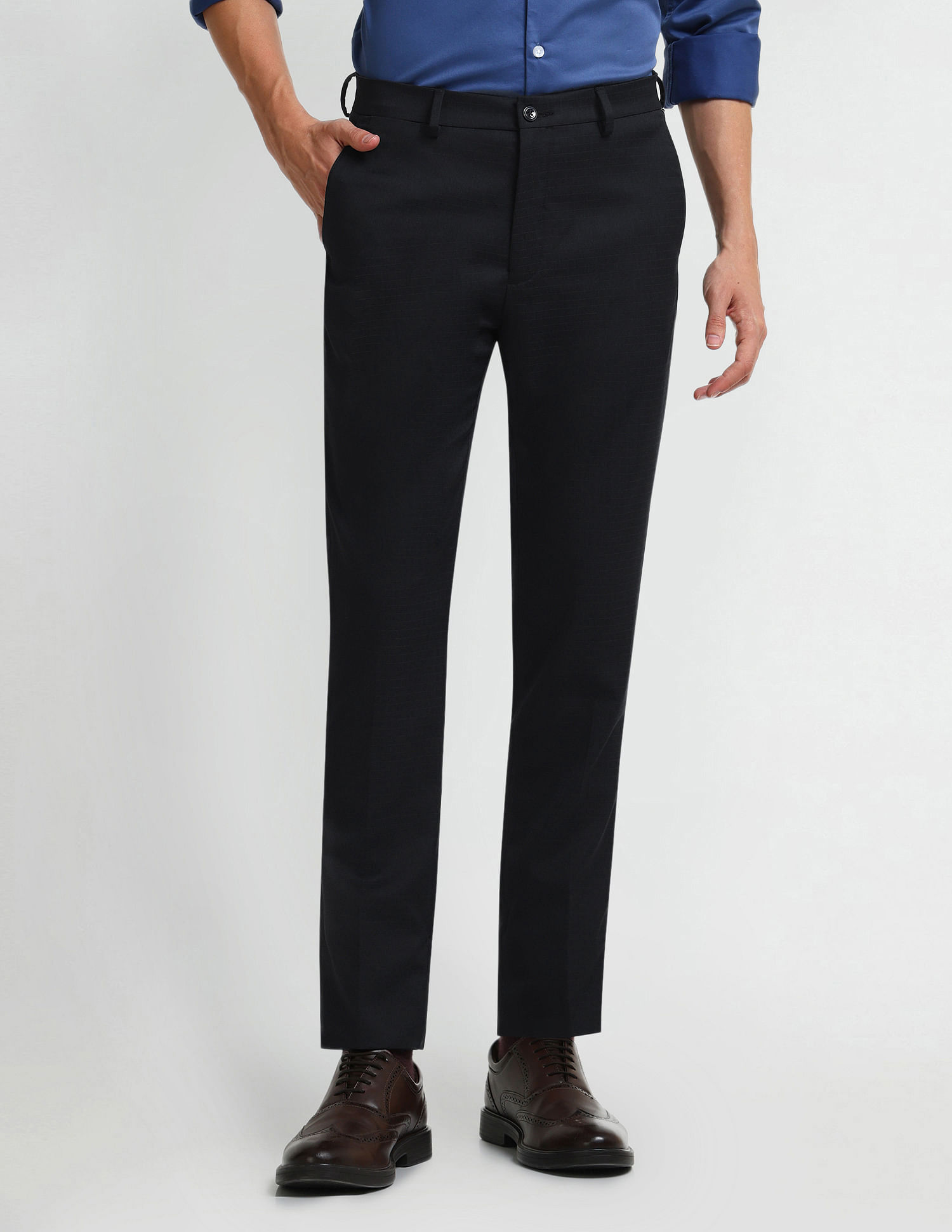 Arrow Newyork Smart Flex Super Slim Fit Trousers