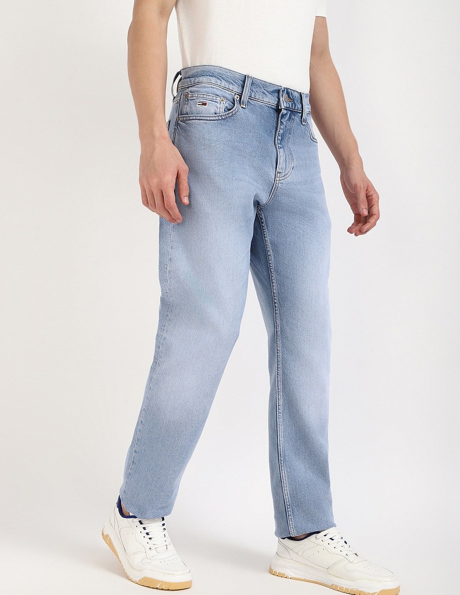 Tommy Hilfiger Mid-Wash Slim-Fit Mid Rise Jeans