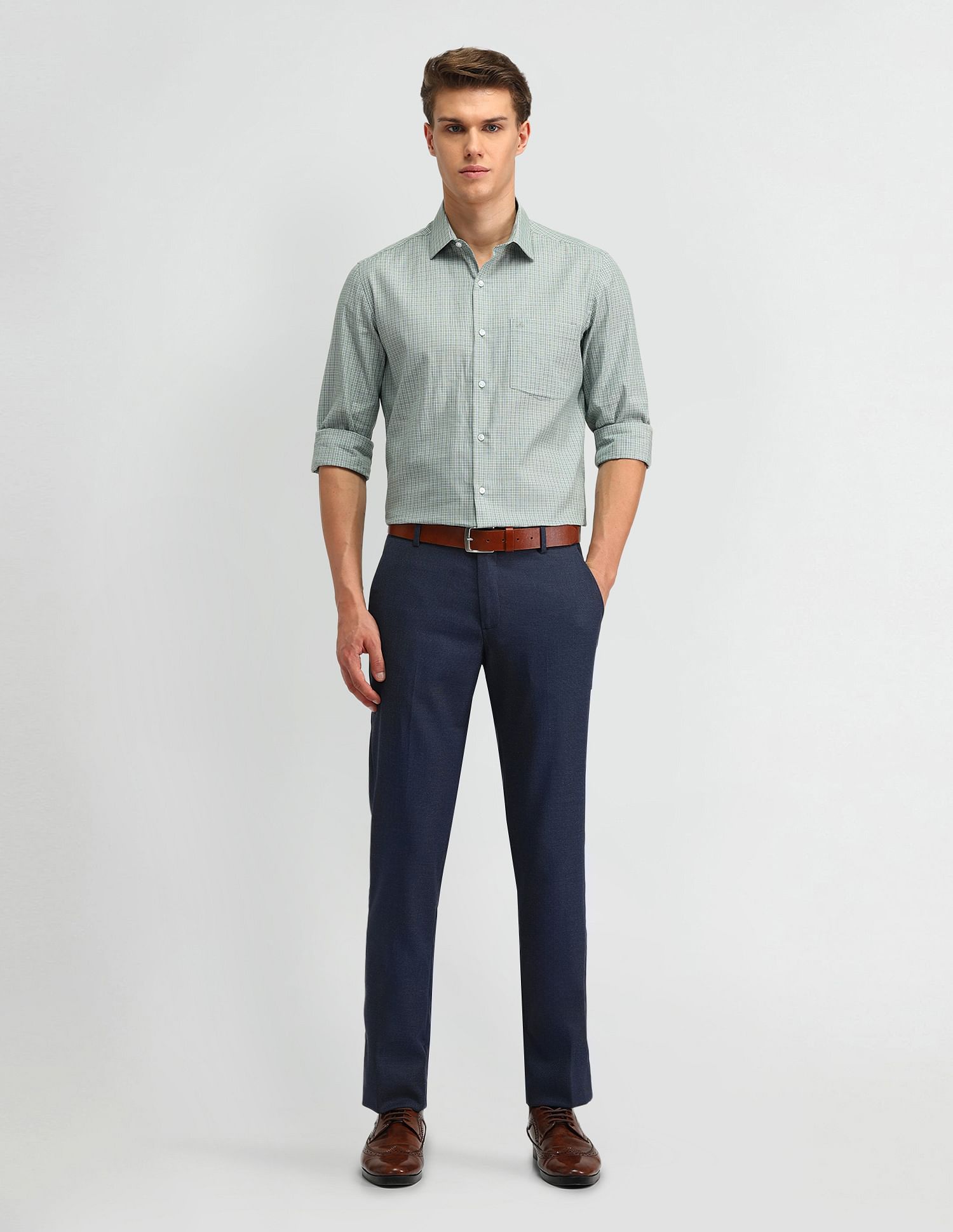 Arrow Twill Micro Checked Shirt