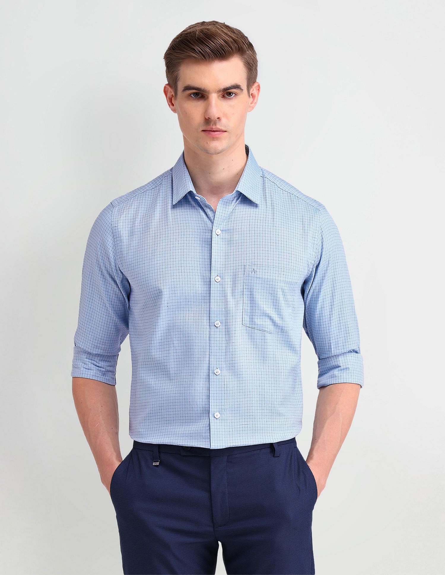 Arrow Brooklyn Fit Windowpane Checked Shirt