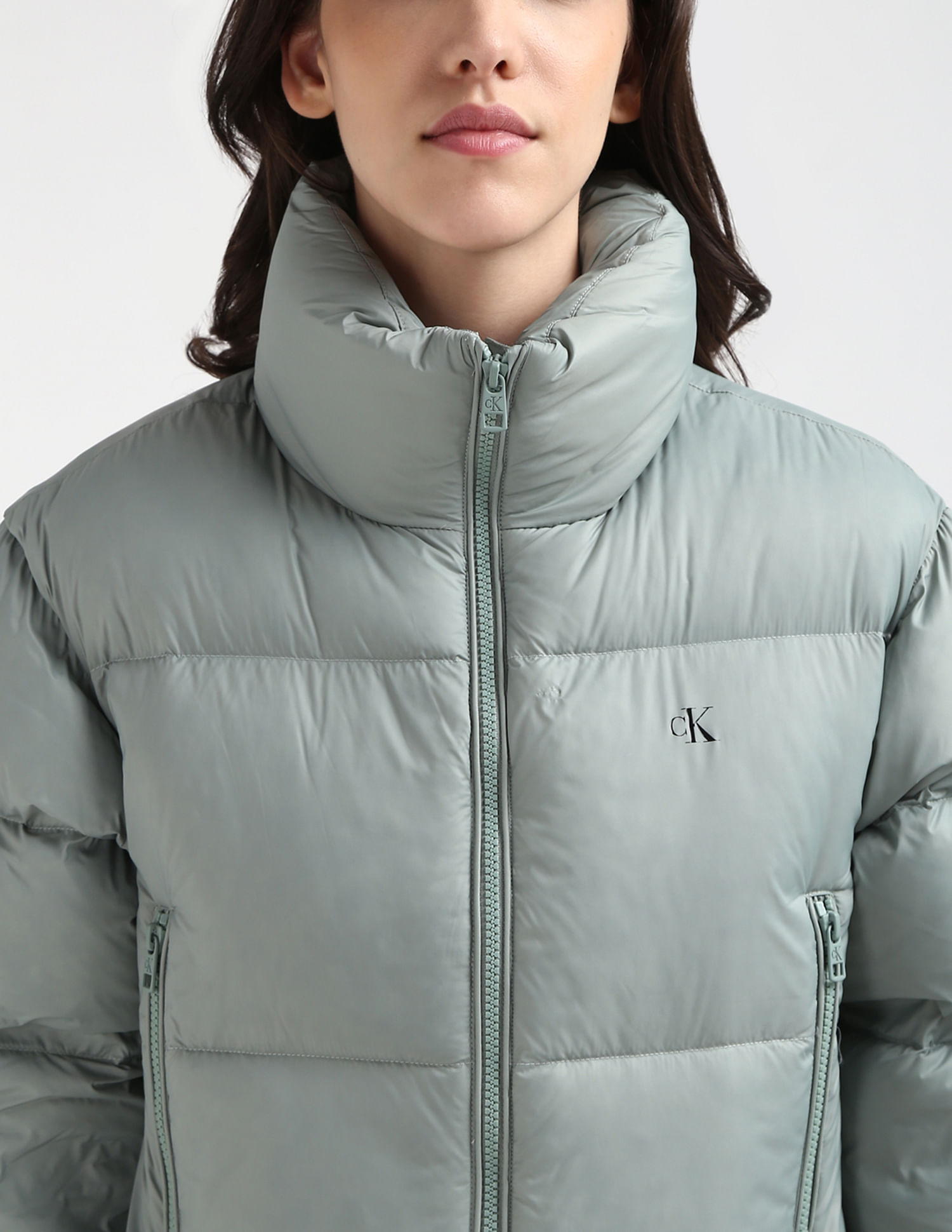 Buy Calvin Klein Down Cropped Puffer Jacket - NNNOW.com