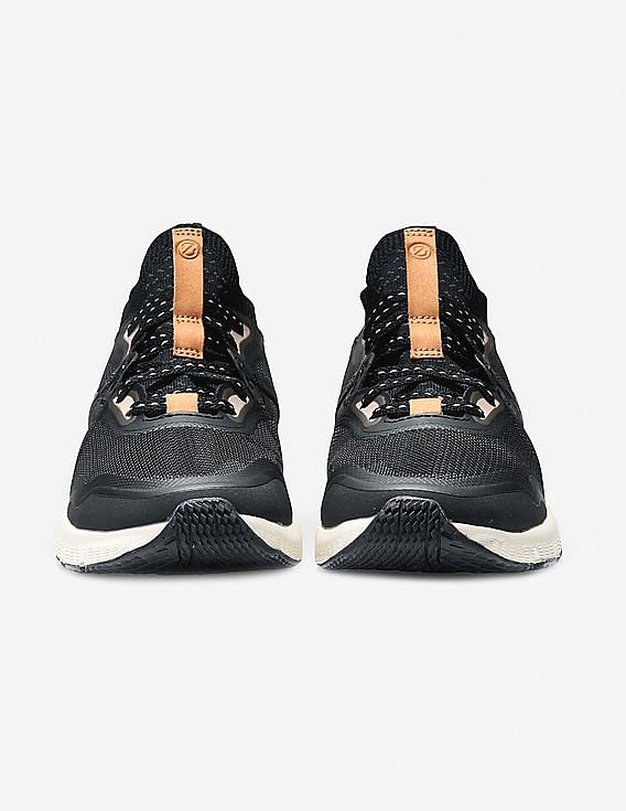 Cole Haan Women Grey Pinstripe And Rose Gold ZERØGRAND Overtake Running Shoe