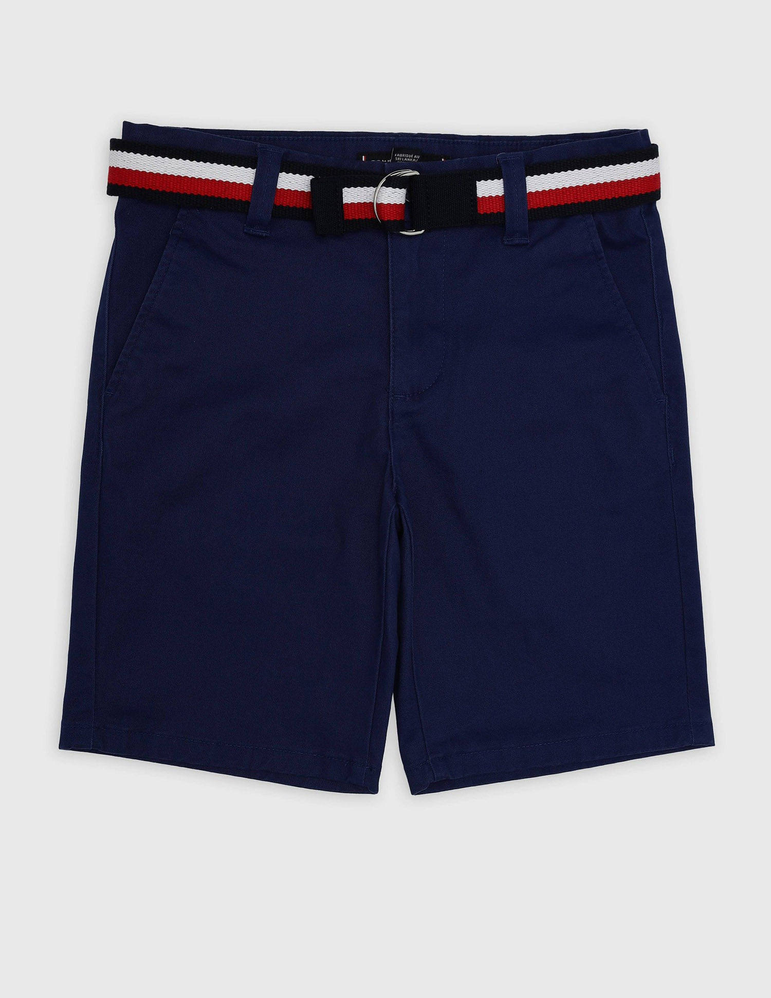 Tommy Hilfiger Boys Blue Solid Shorts