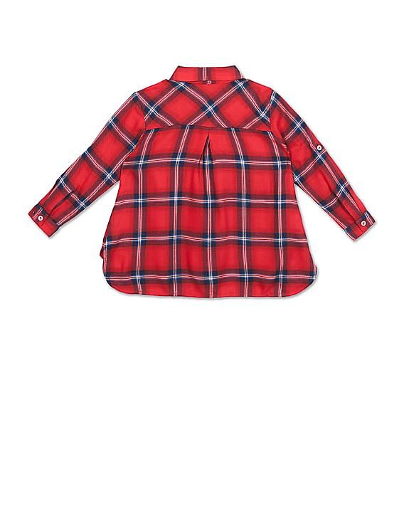 U.S. Polo Assn. Kids Spread Collar Checked Shirt