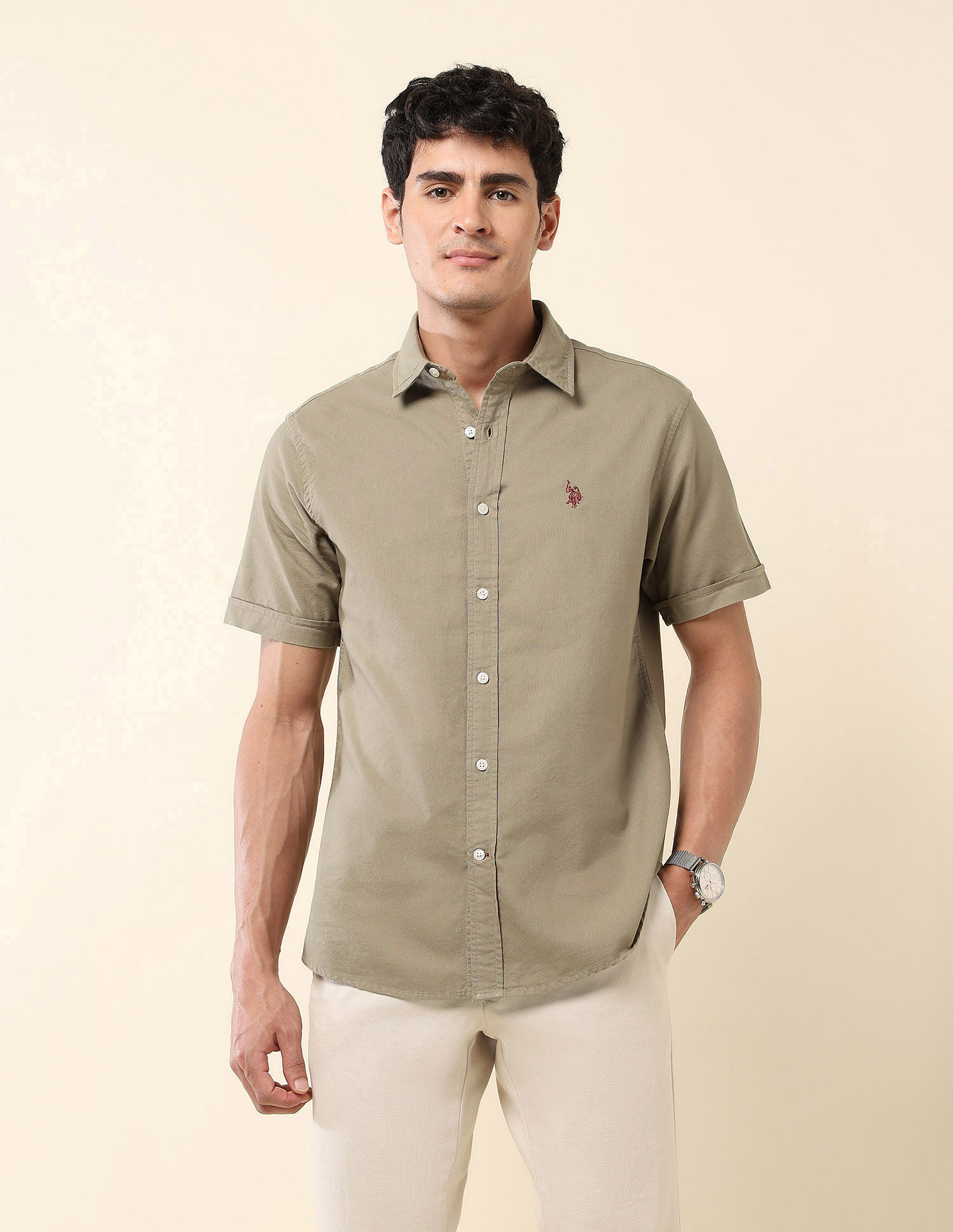 U.S. Polo Assn. Tailored Fit Pure Cotton Oxford Shirt