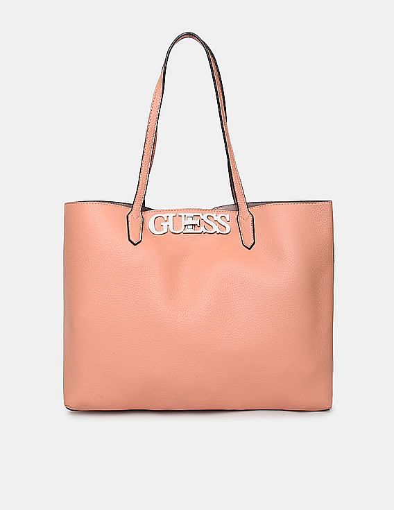 Buy GUESS Women Peach Uptown Chic Barcelona Tote With Shoulder Bag NNNOW