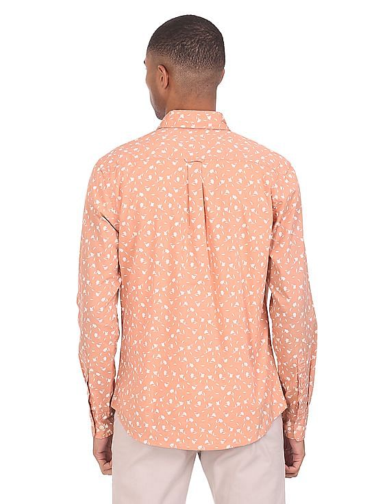 U.S. Polo Assn. Rounded Cuff Printed Casual Shirt