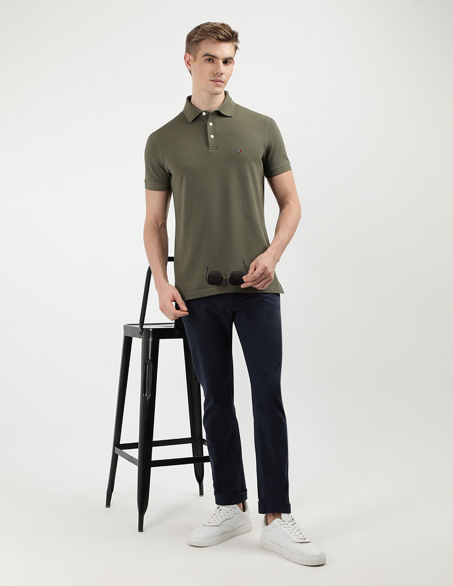 Tommy Hilfiger Logo Stretch Slim Fit Polo Shirt