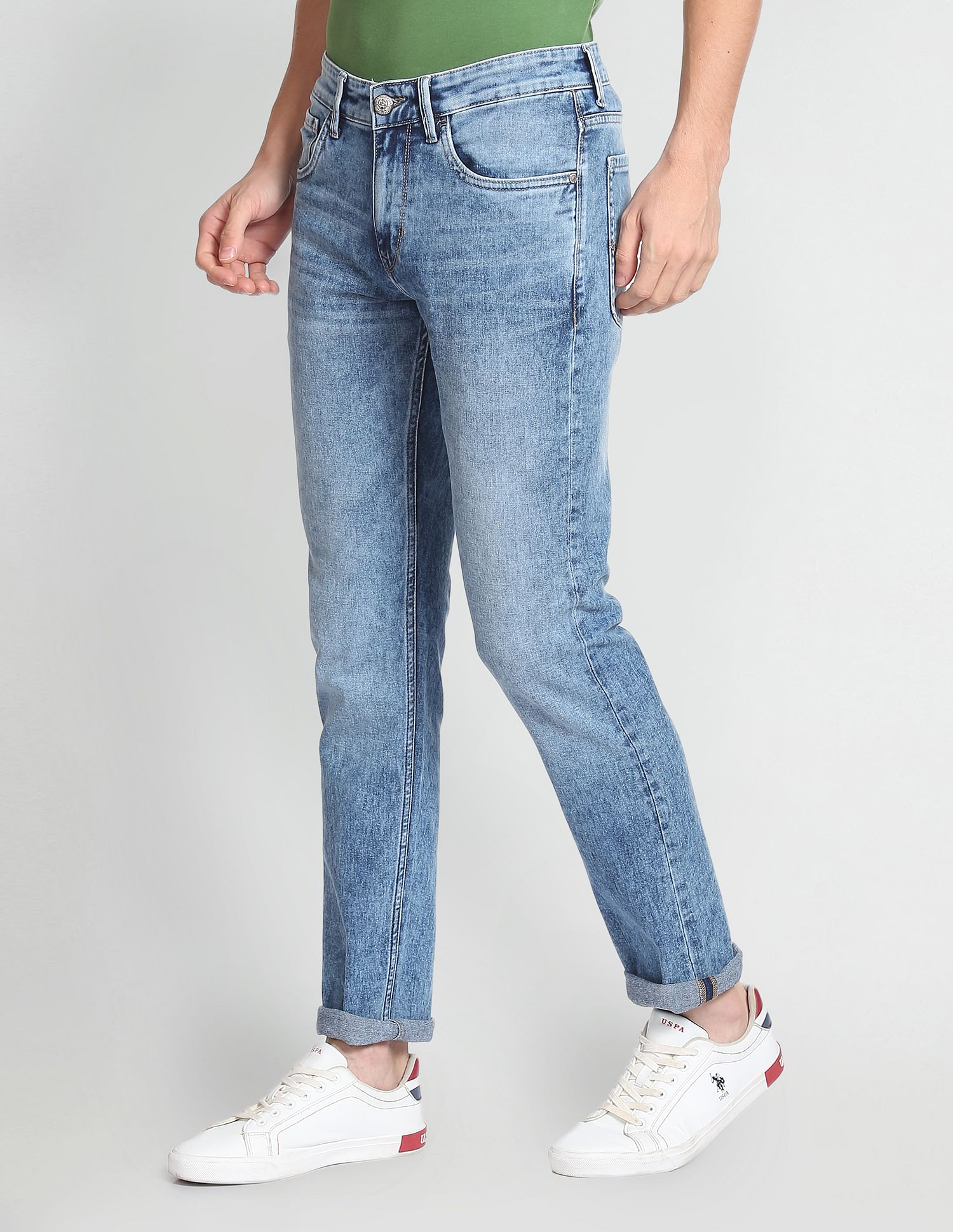 U.S. Polo Assn. Denim Co. Mid Rise Stone Wash Jeans