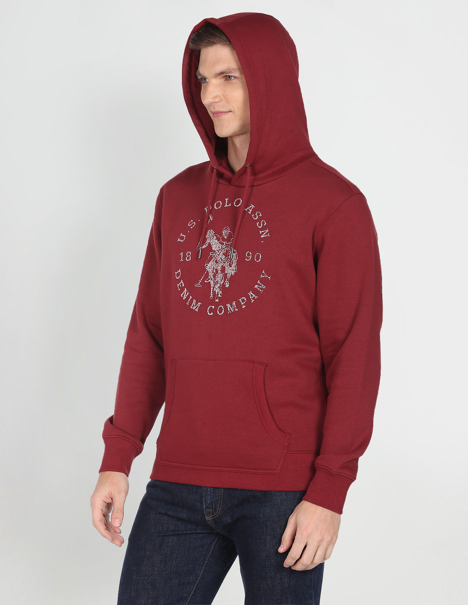 U.S. Polo Assn. Denim Co. Brand Print Hooded Sweatshirt
