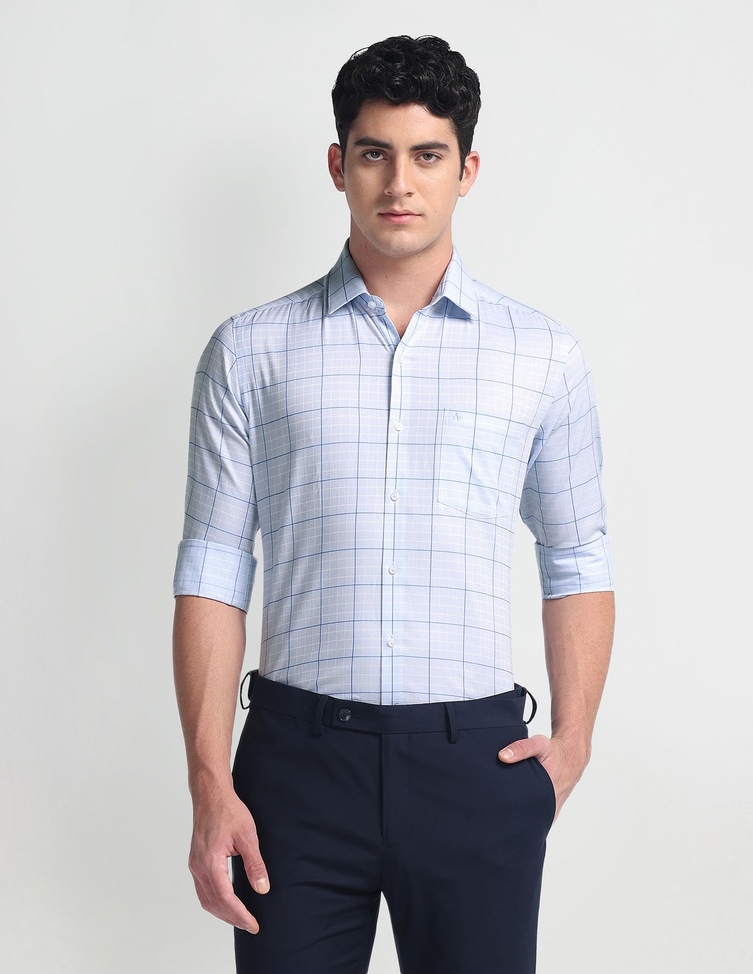 Arrow Graph Check Manhattan Slim Shirt