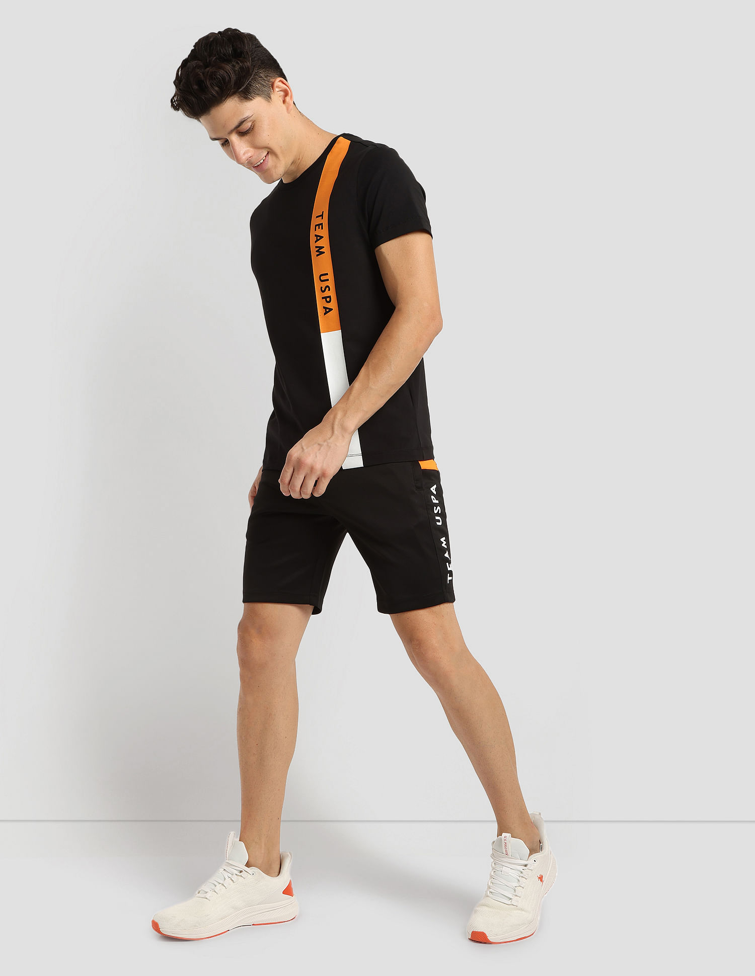 U.S. Polo Assn. Brand Stripe Training Shorts