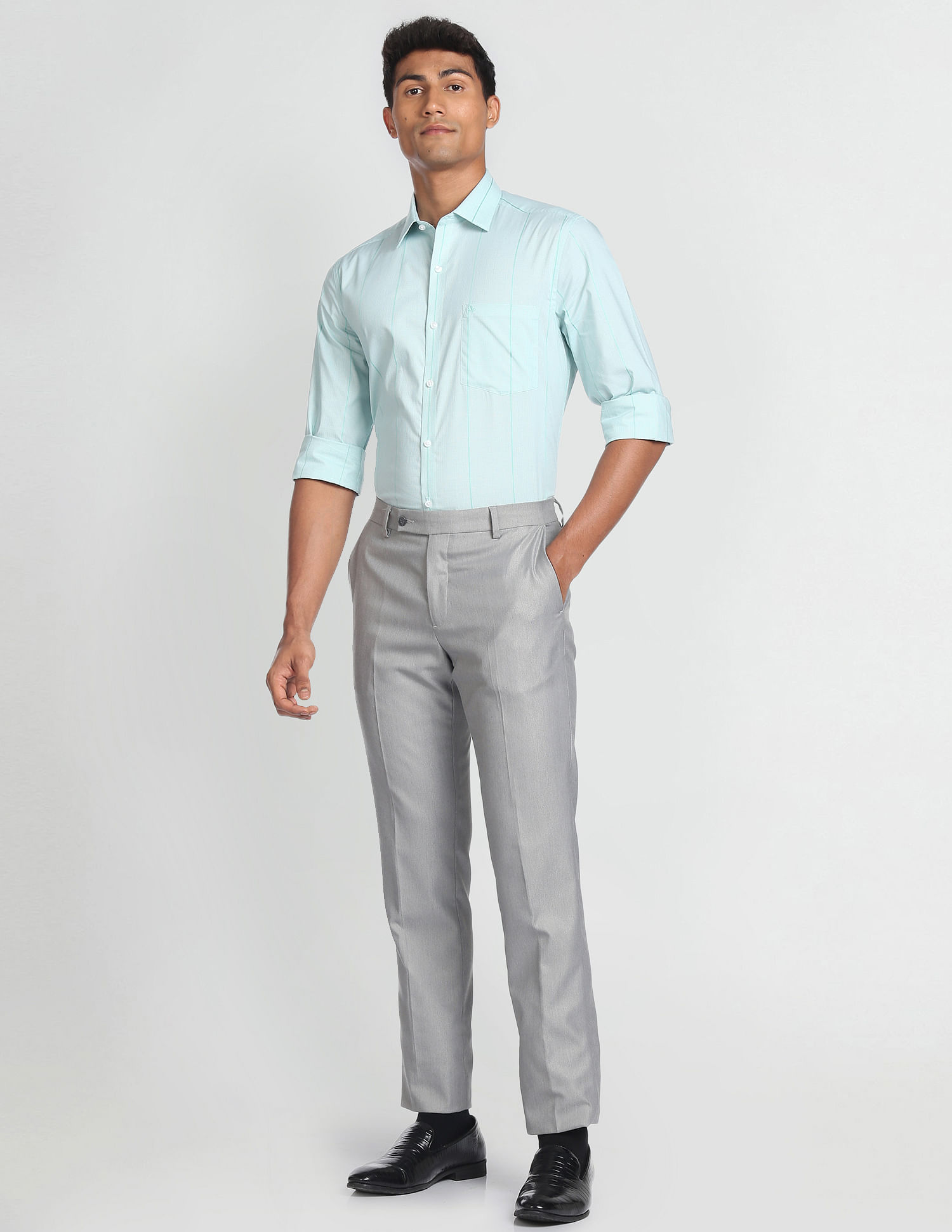 Arrow Micro Check Regular Fit Formal Shirt