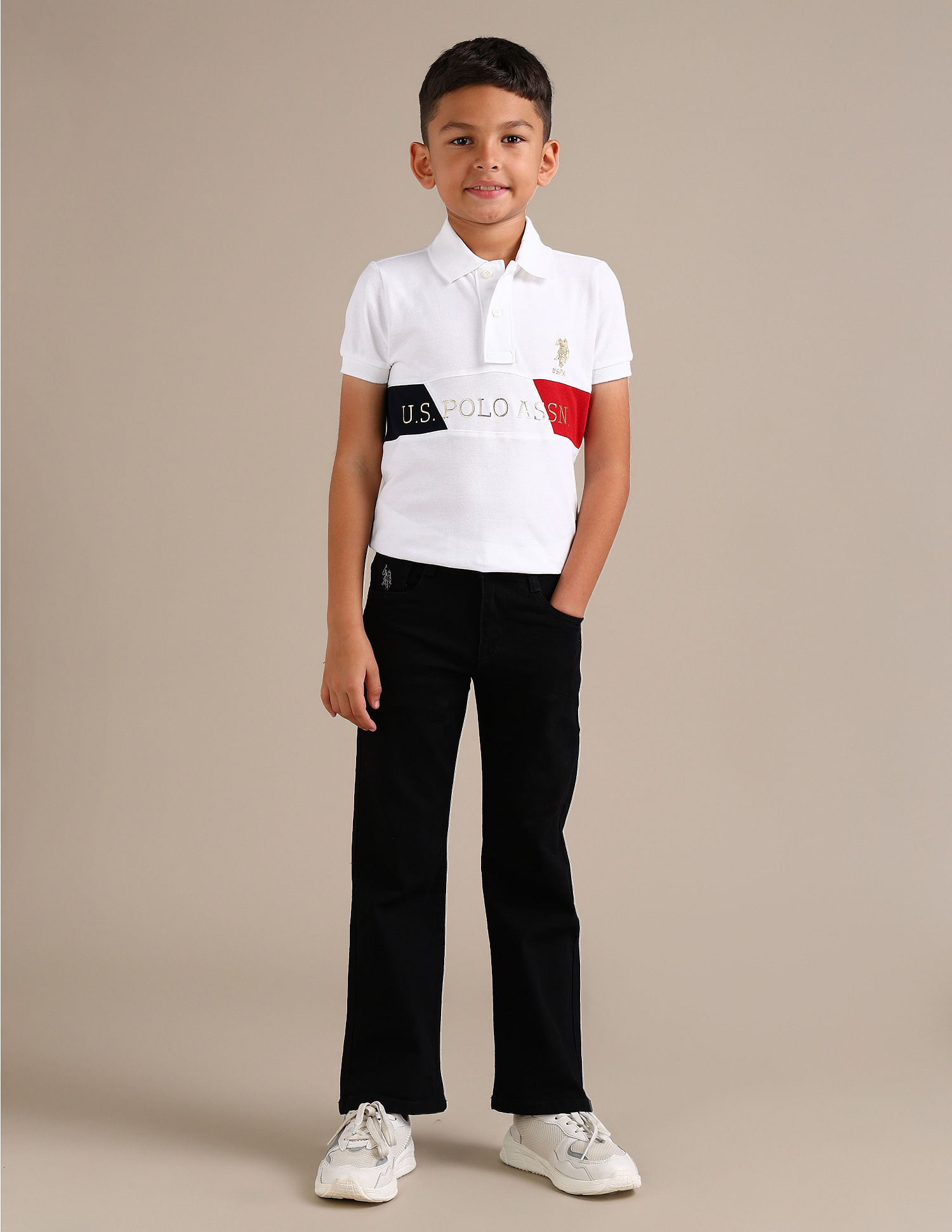 U.S. Polo Assn. Kids Boys Bootcut fit Black Jeans