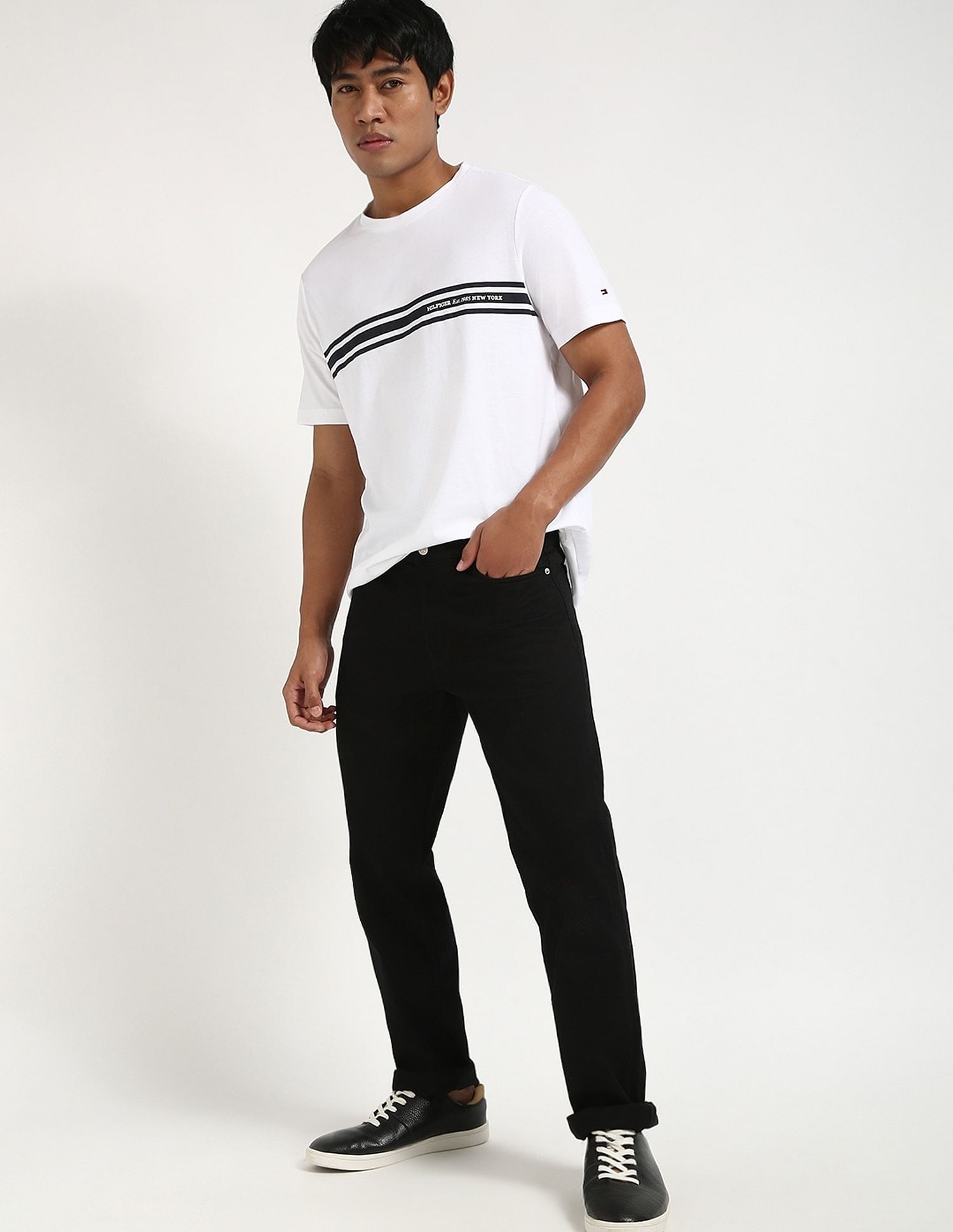 Tommy Hilfiger Striped Regular-Fit Cotton T-Shirt