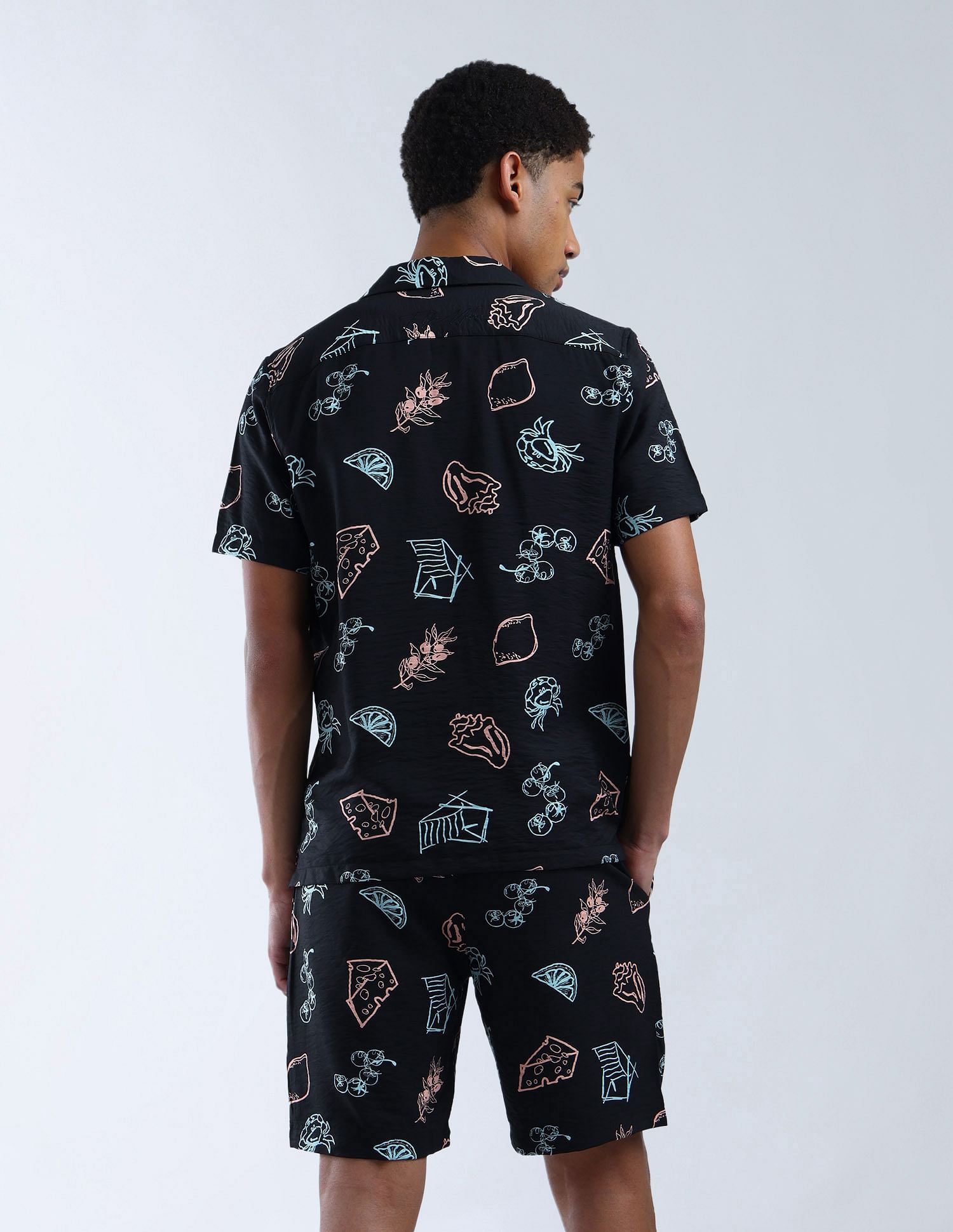 Flying Machine Regular Fit All-Over Digitopia Shirt