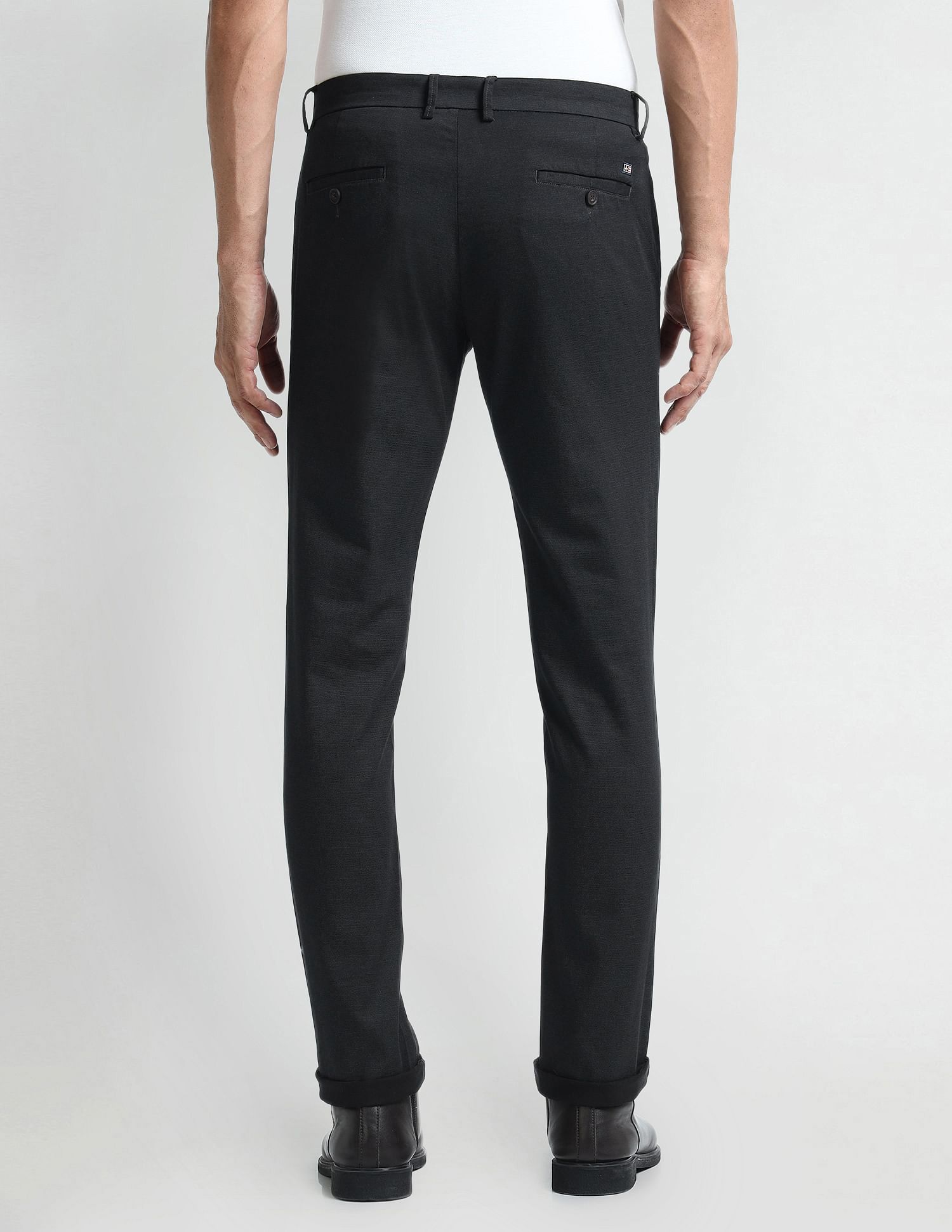Arrow Sport Slim Fit Geometric Patterned Trousers