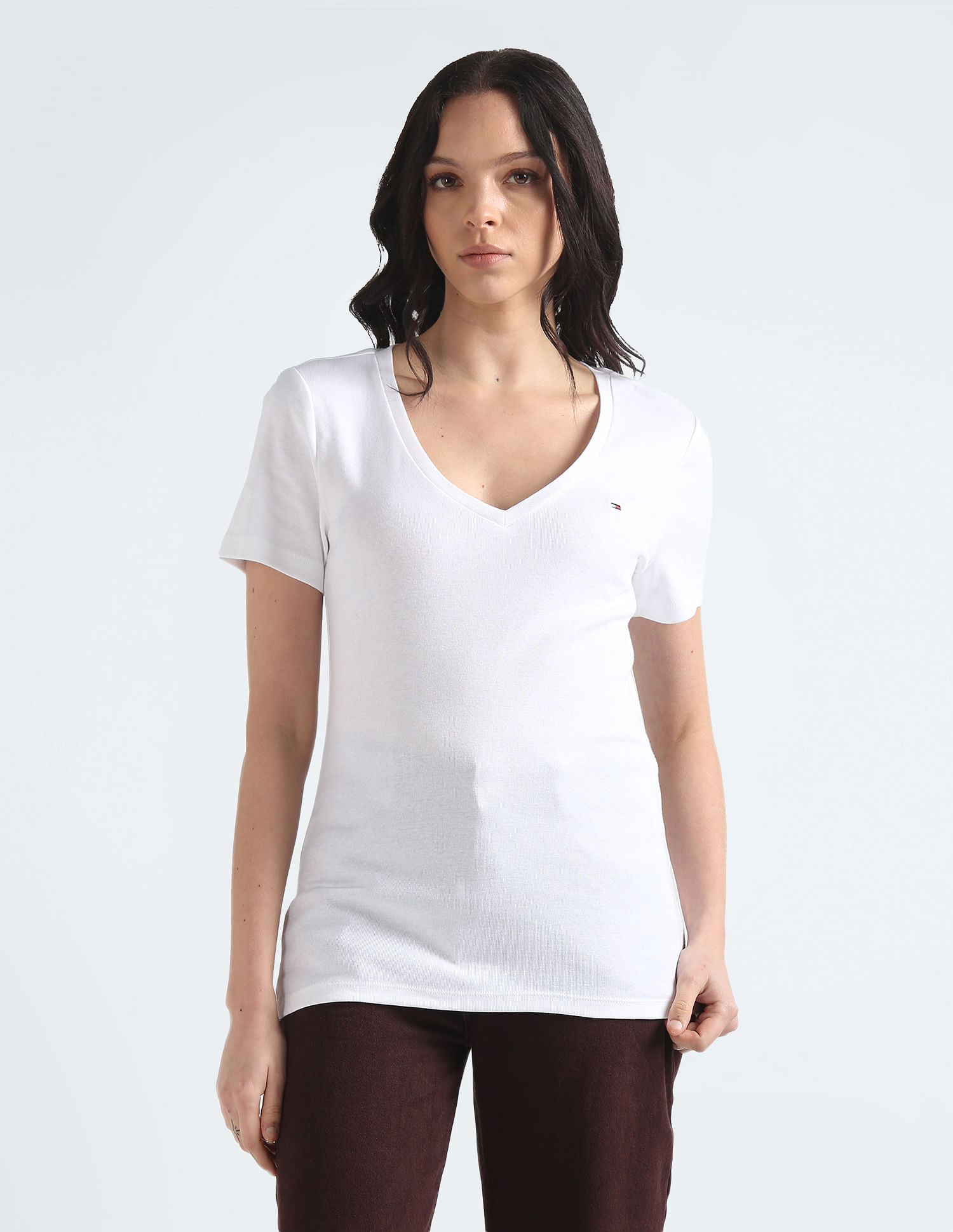 Tommy Hilfiger V-Neck Pure Cotton T-Shirt