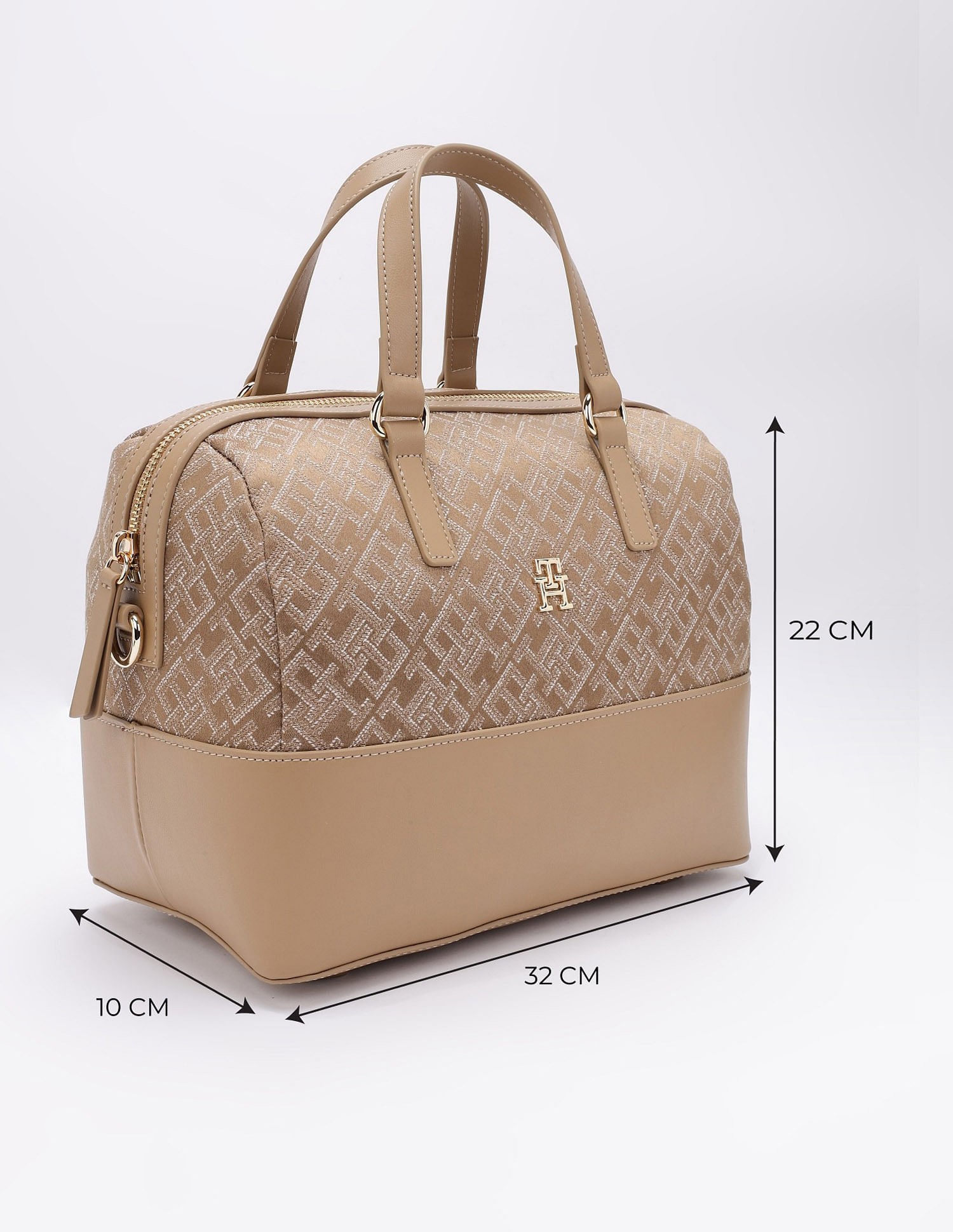 Tommy Hilfiger Logo Khaki Pu Handbag