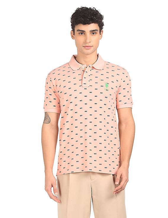 U.S. Polo Assn. All Over Print Cotton Polo Shirt