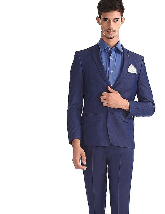 arrow navy blue suit