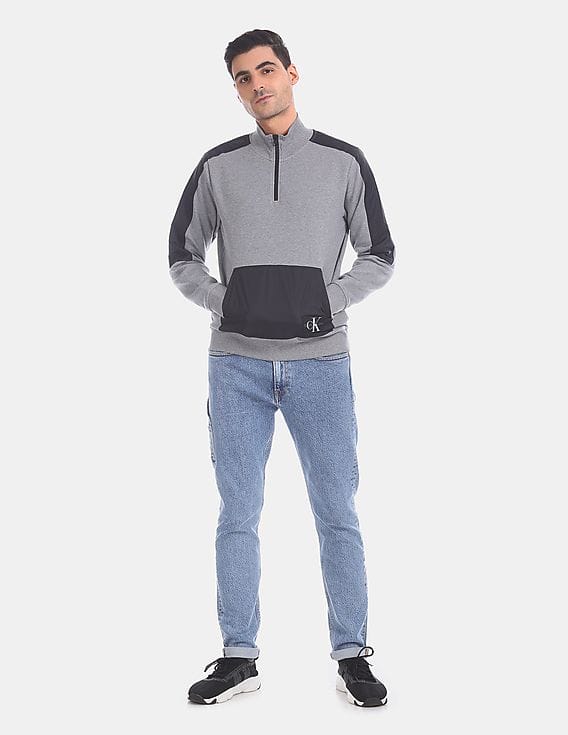 Buy Calvin Klein Men Grey High Neck 