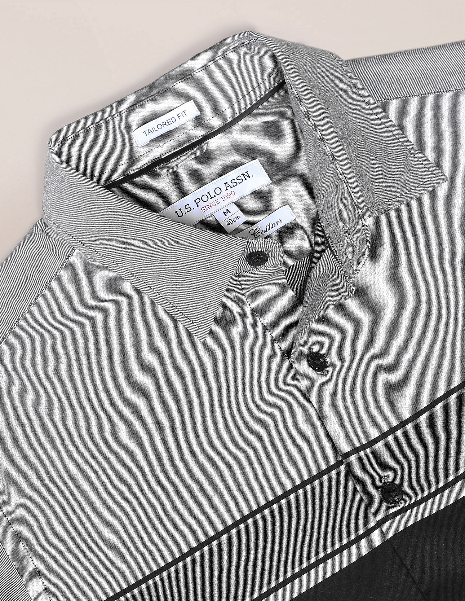 U.S. Polo Assn. Colour Block Cotton Tailored Shirt