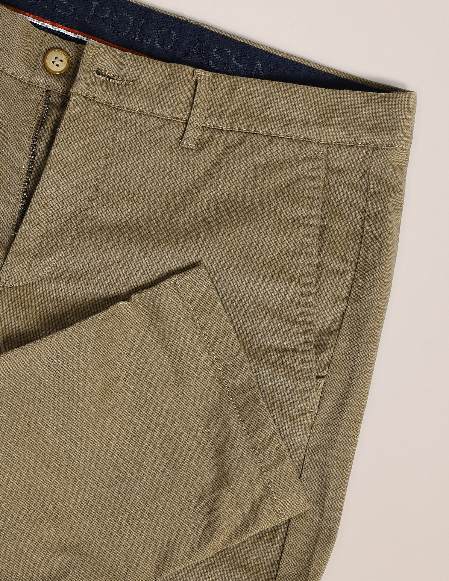 U.S. Polo Assn. Denver Slim Fit Textured Trousers
