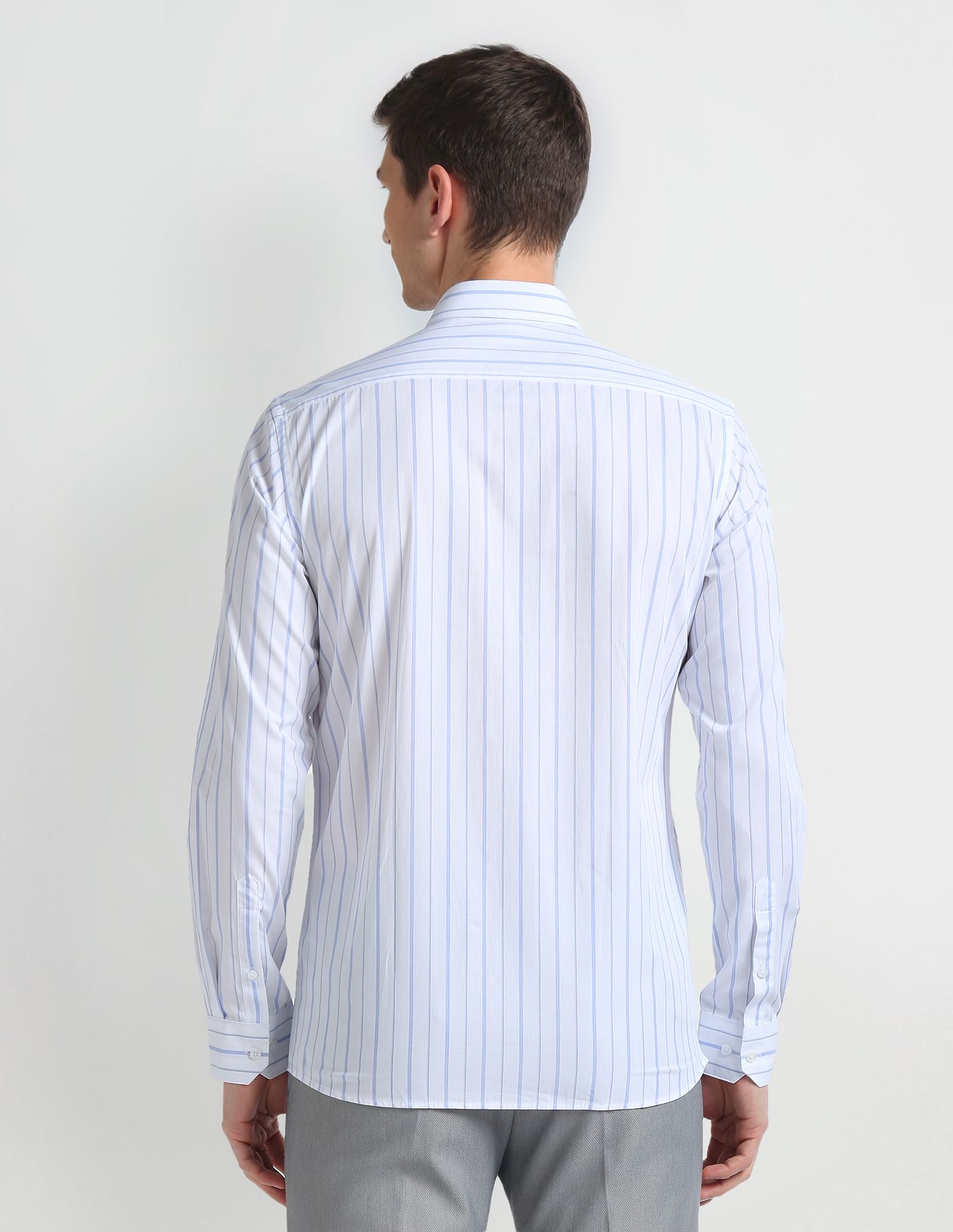 Arrow Pure Cotton Vertical Stripe Shirt