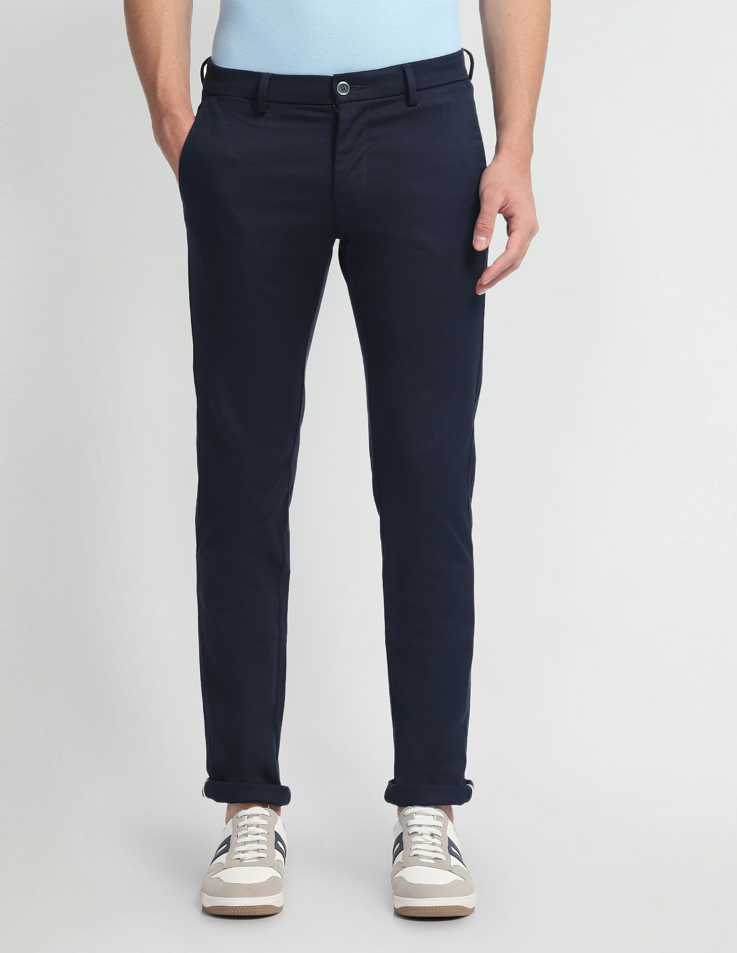 Arrow Sports Autoflex Slim Fit Dobby Trousers
