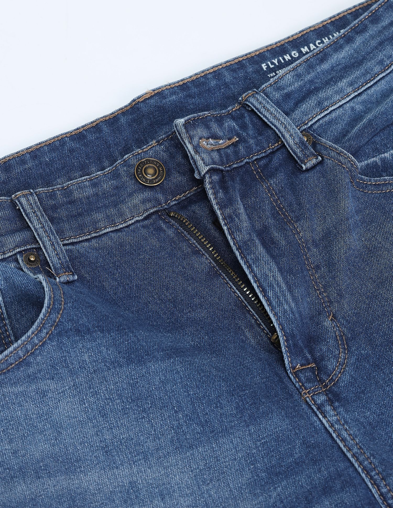 Flying Machine Mid Rise Slim Tapered Fit Jeans