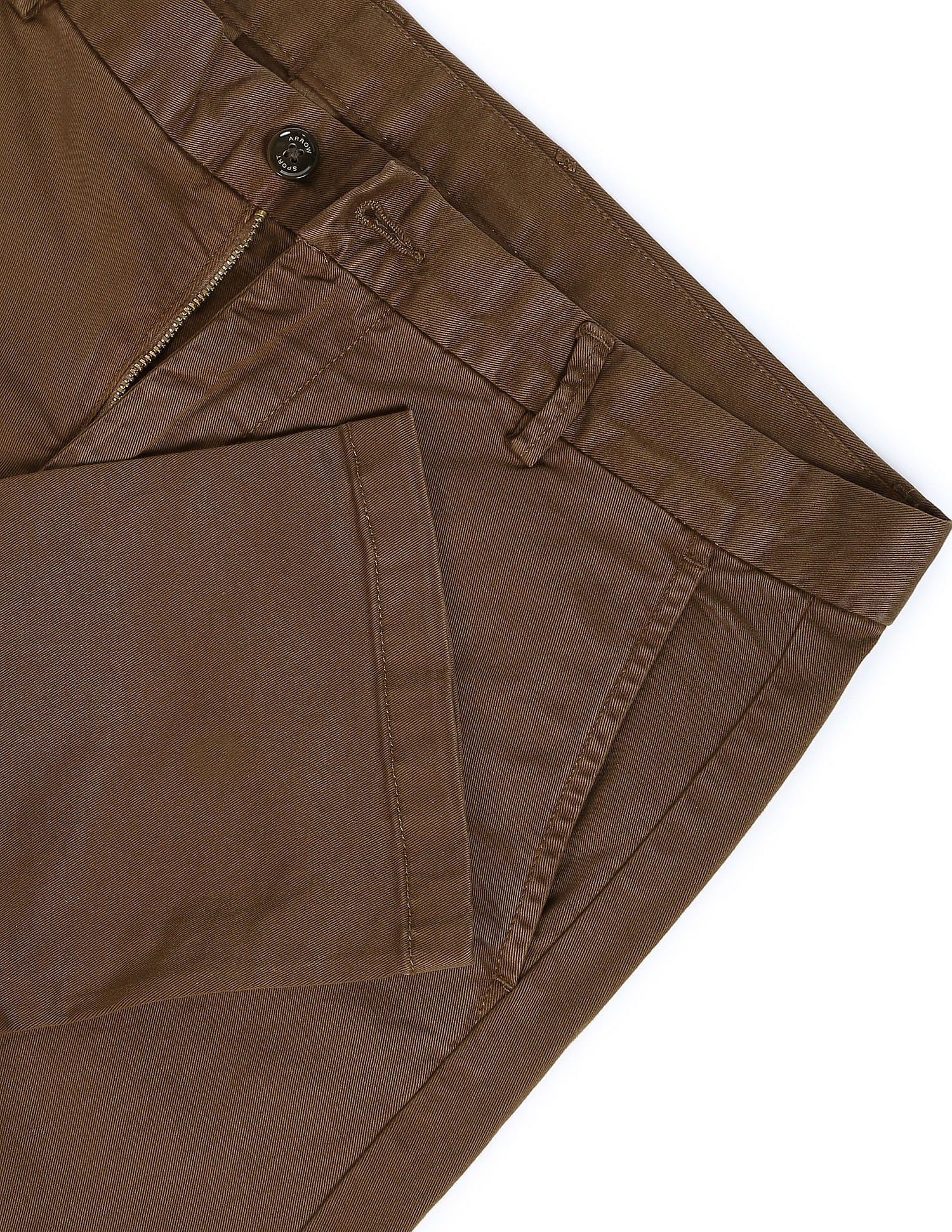 Buy BURNT UMBER Solid Cotton Regular Fit Mens Casual Trousers  Shoppers  Stop